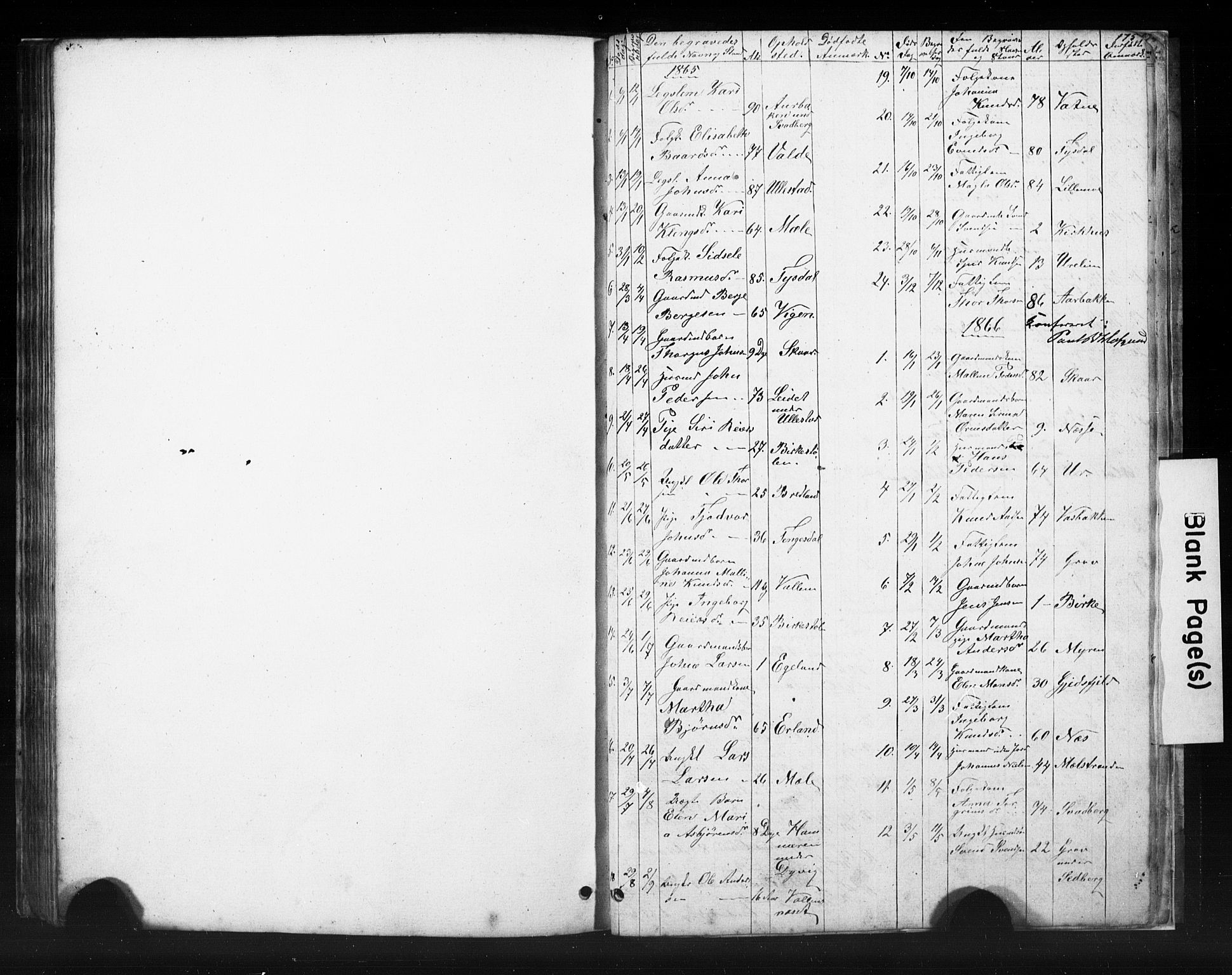 Hjelmeland sokneprestkontor, SAST/A-101843/01/V/L0006: Parish register (copy) no. B 6, 1856-1884, p. 175