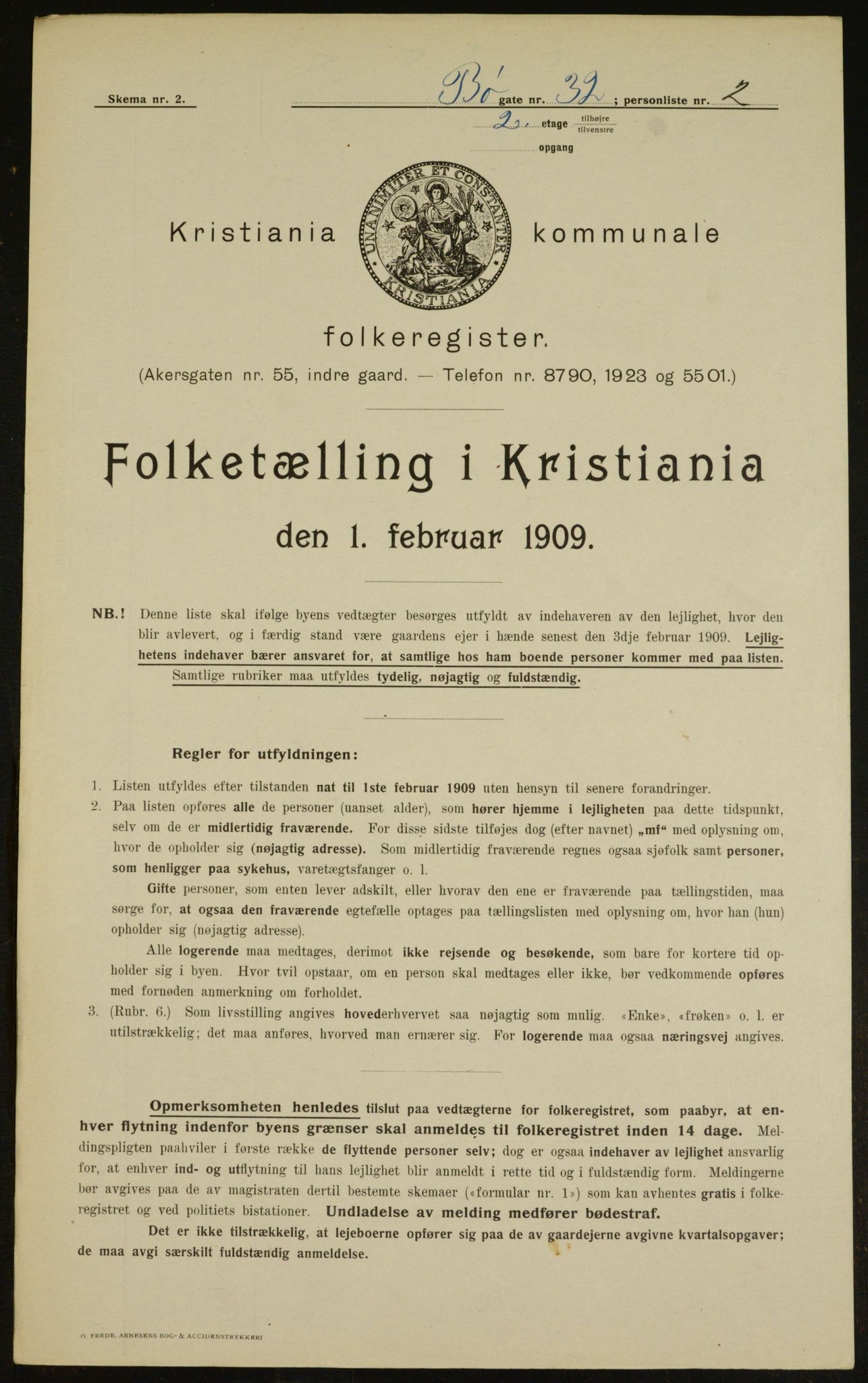 OBA, Municipal Census 1909 for Kristiania, 1909, p. 10216