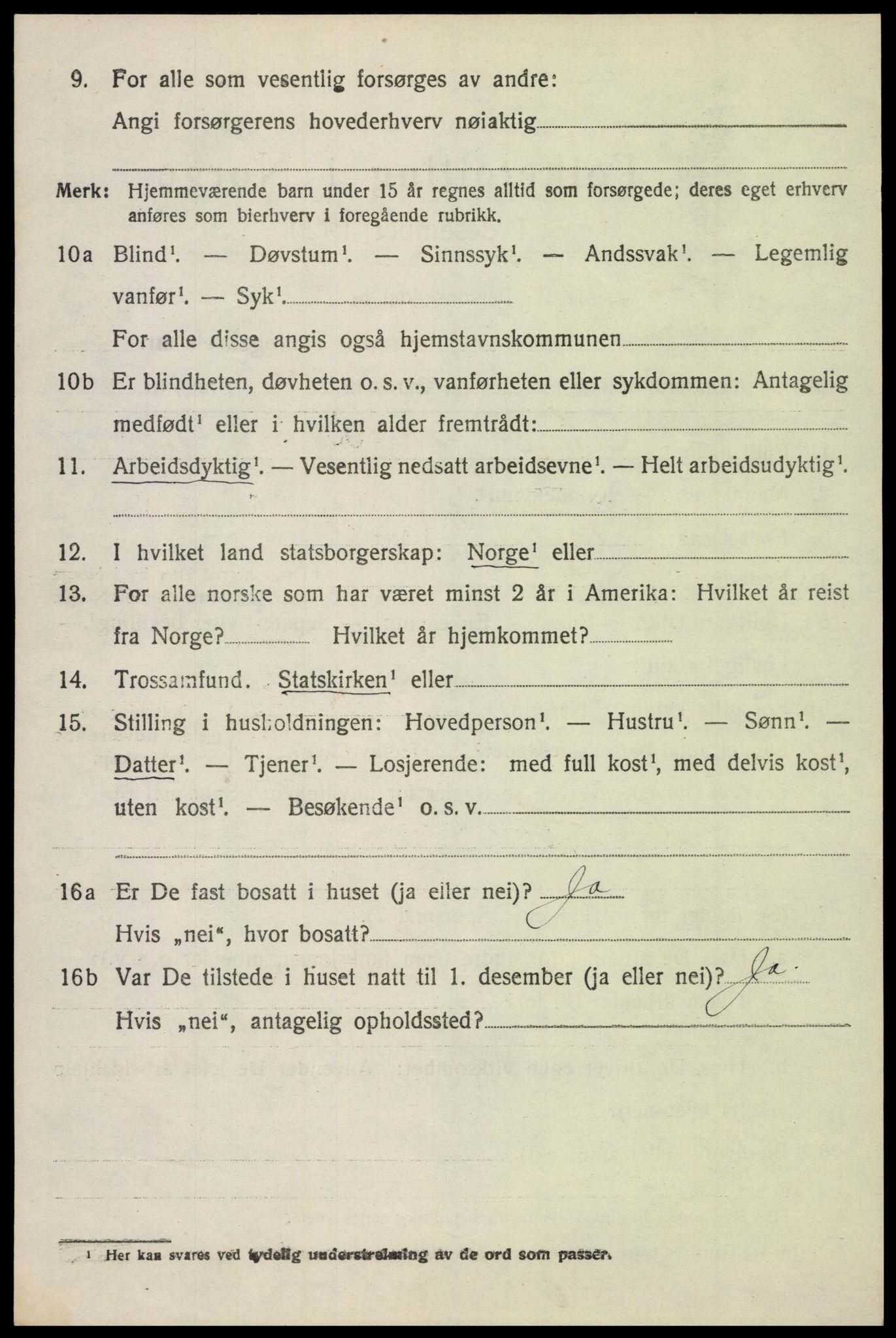 SAH, 1920 census for Fåberg, 1920, p. 14797