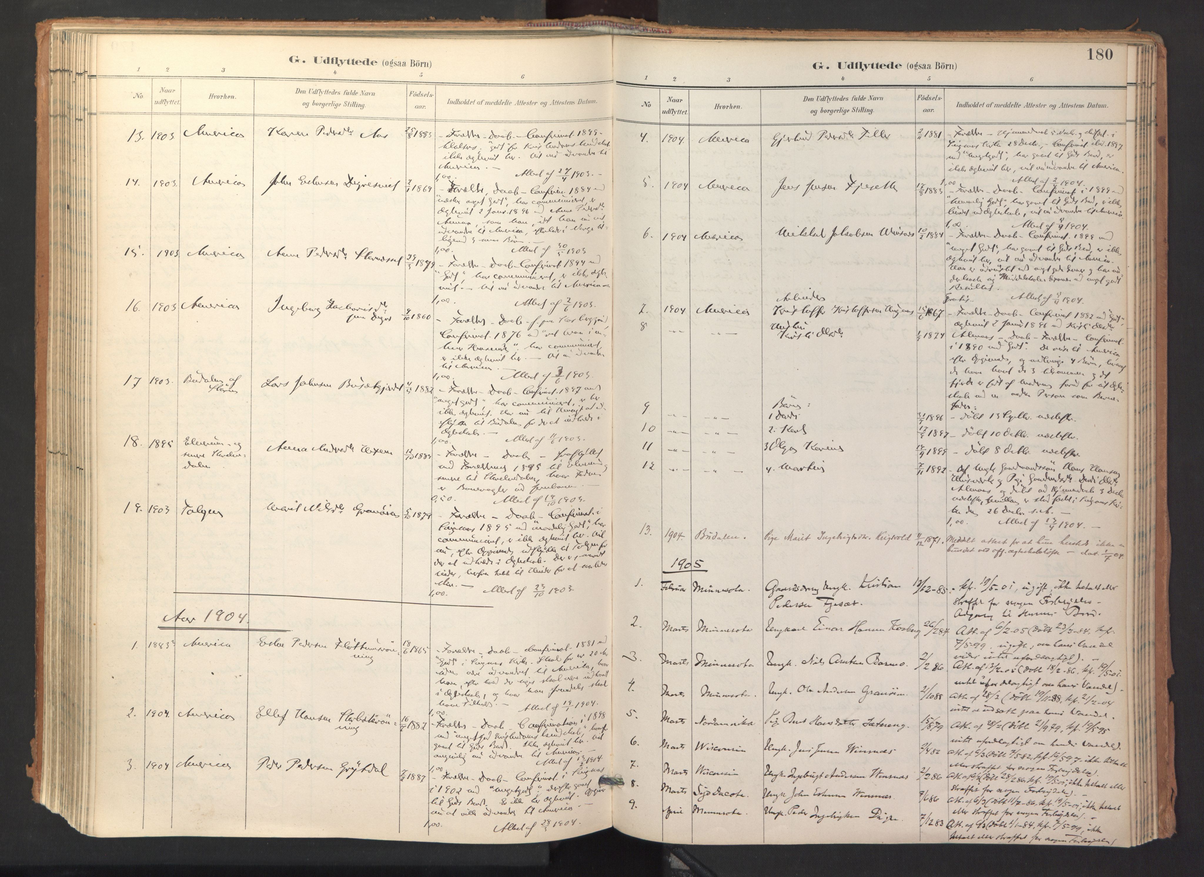 Ministerialprotokoller, klokkerbøker og fødselsregistre - Sør-Trøndelag, SAT/A-1456/688/L1025: Parish register (official) no. 688A02, 1891-1909, p. 180