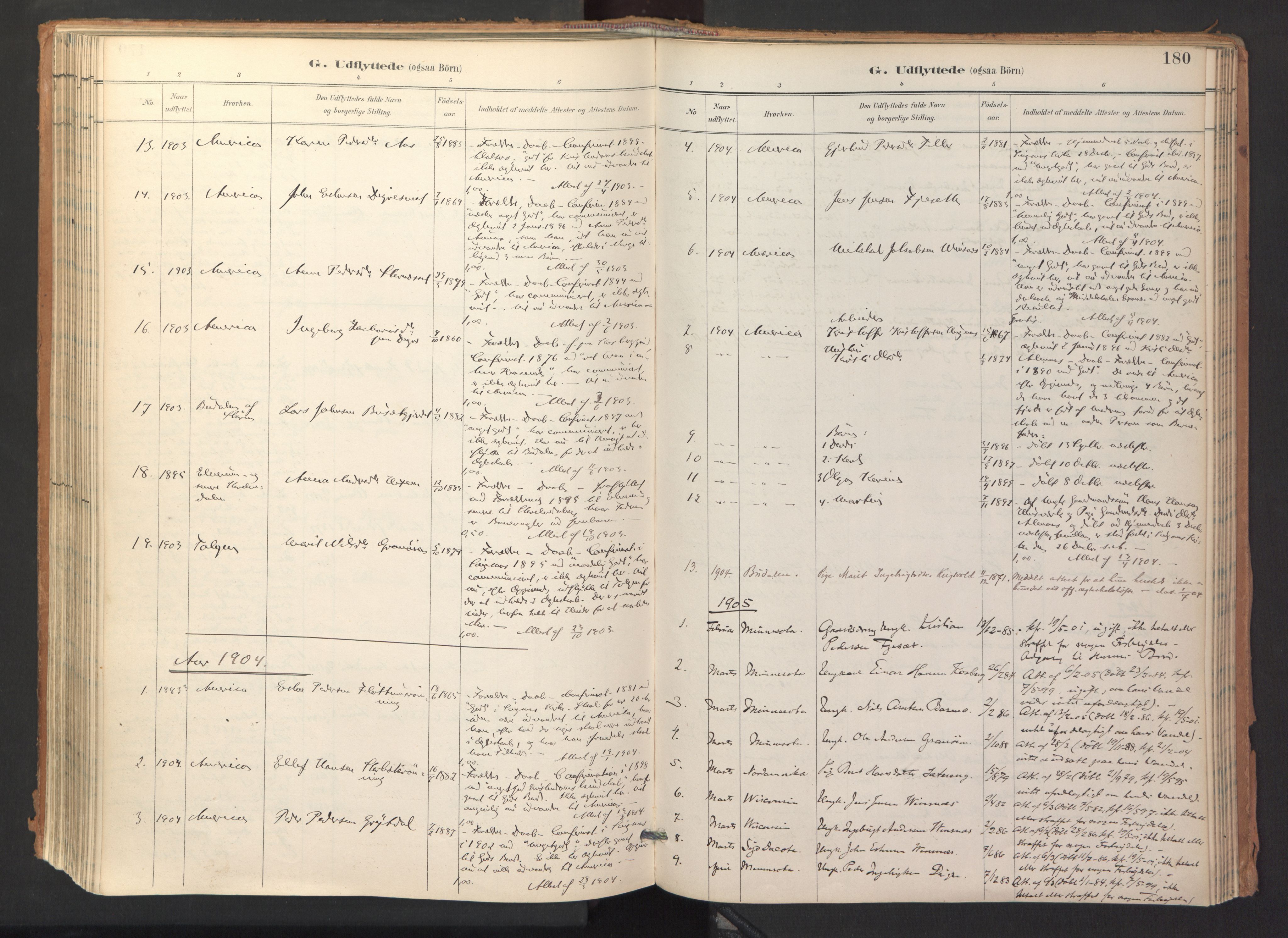 Ministerialprotokoller, klokkerbøker og fødselsregistre - Sør-Trøndelag, AV/SAT-A-1456/688/L1025: Parish register (official) no. 688A02, 1891-1909, p. 180