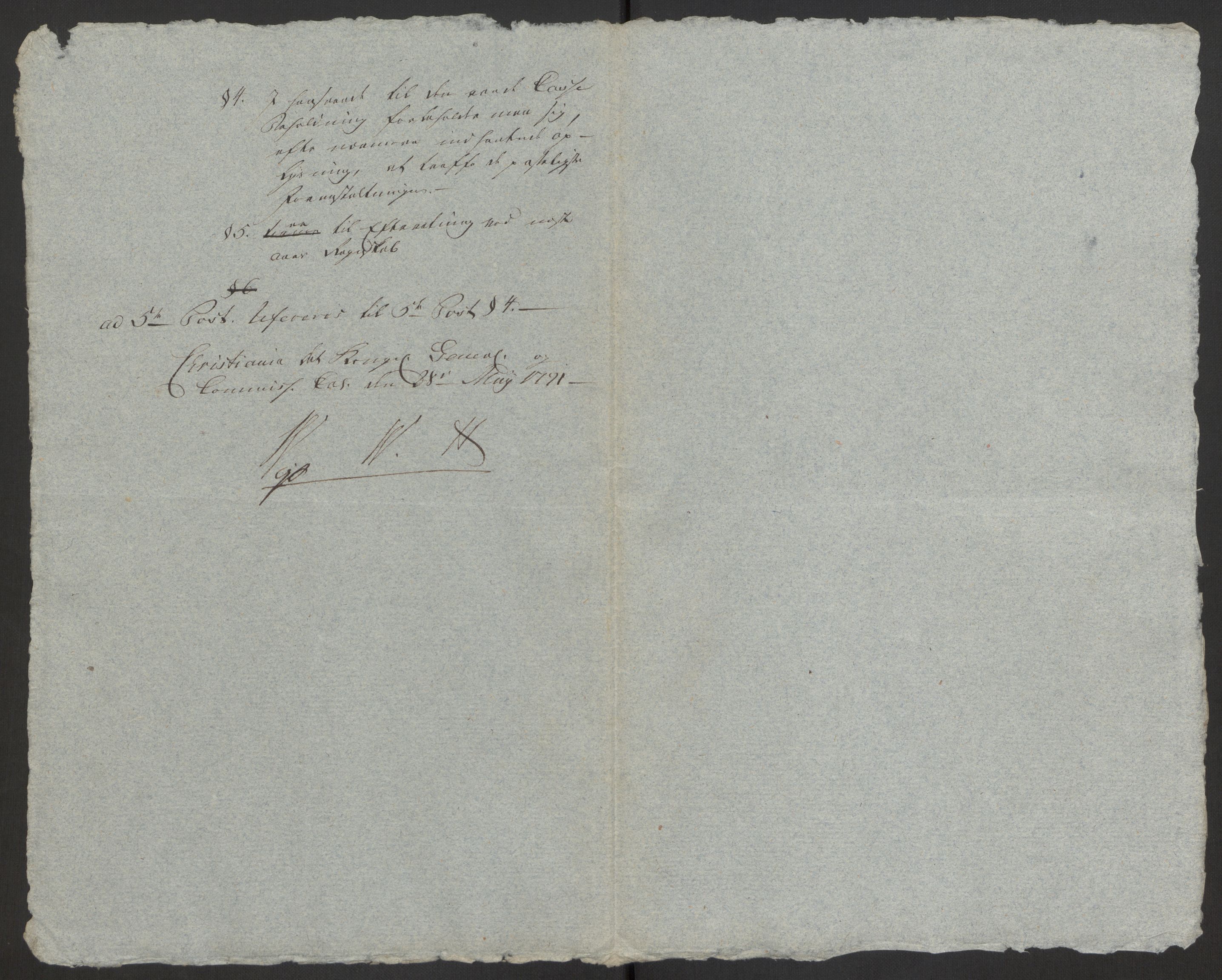 Forsvaret, Den norske kvesthuskasse/krigshospitalkasse, AV/RA-RAFA-1887/F/Fa/L0008: Konsepter, 1790-1793, p. 504