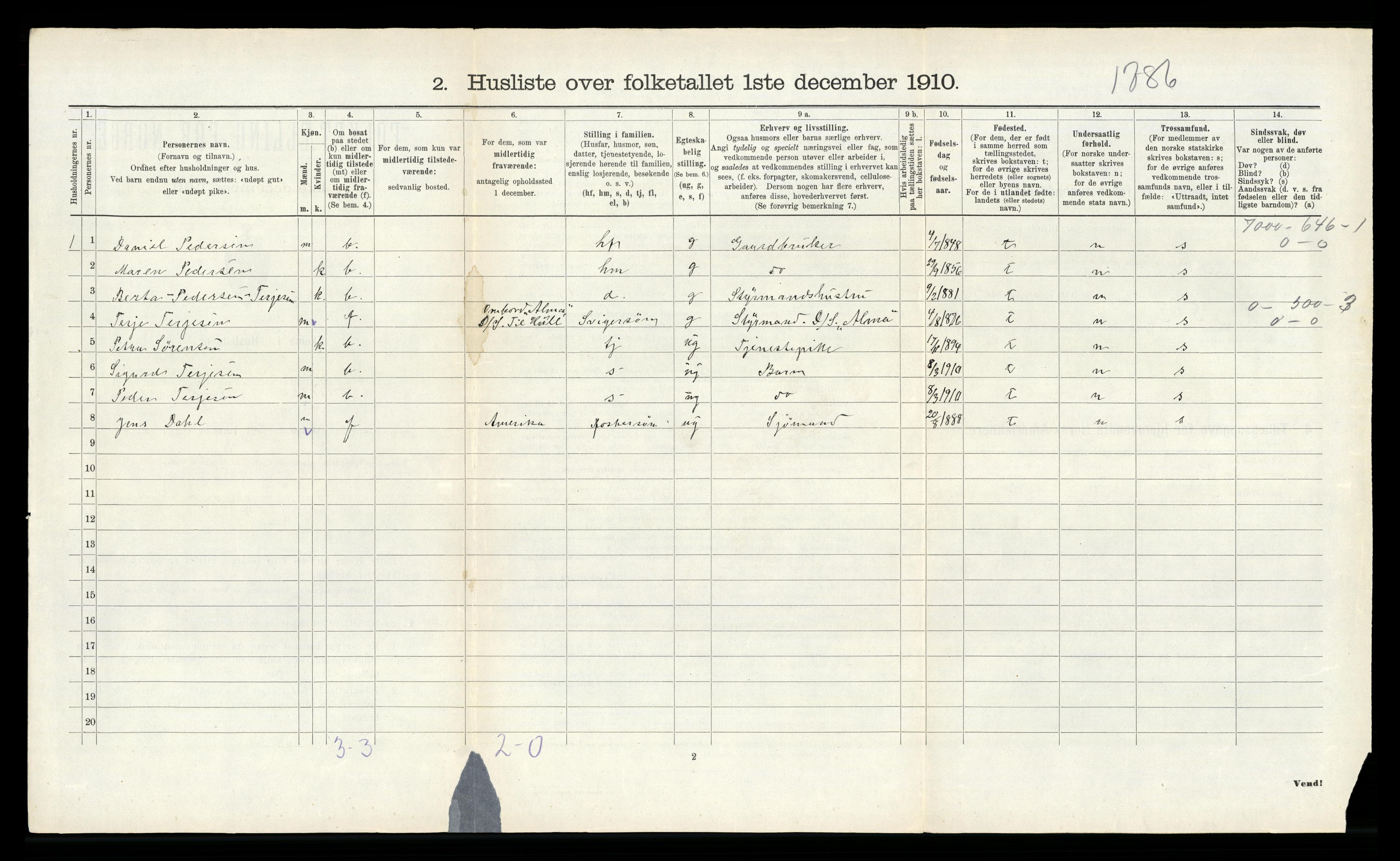 RA, 1910 census for Øyestad, 1910, p. 677