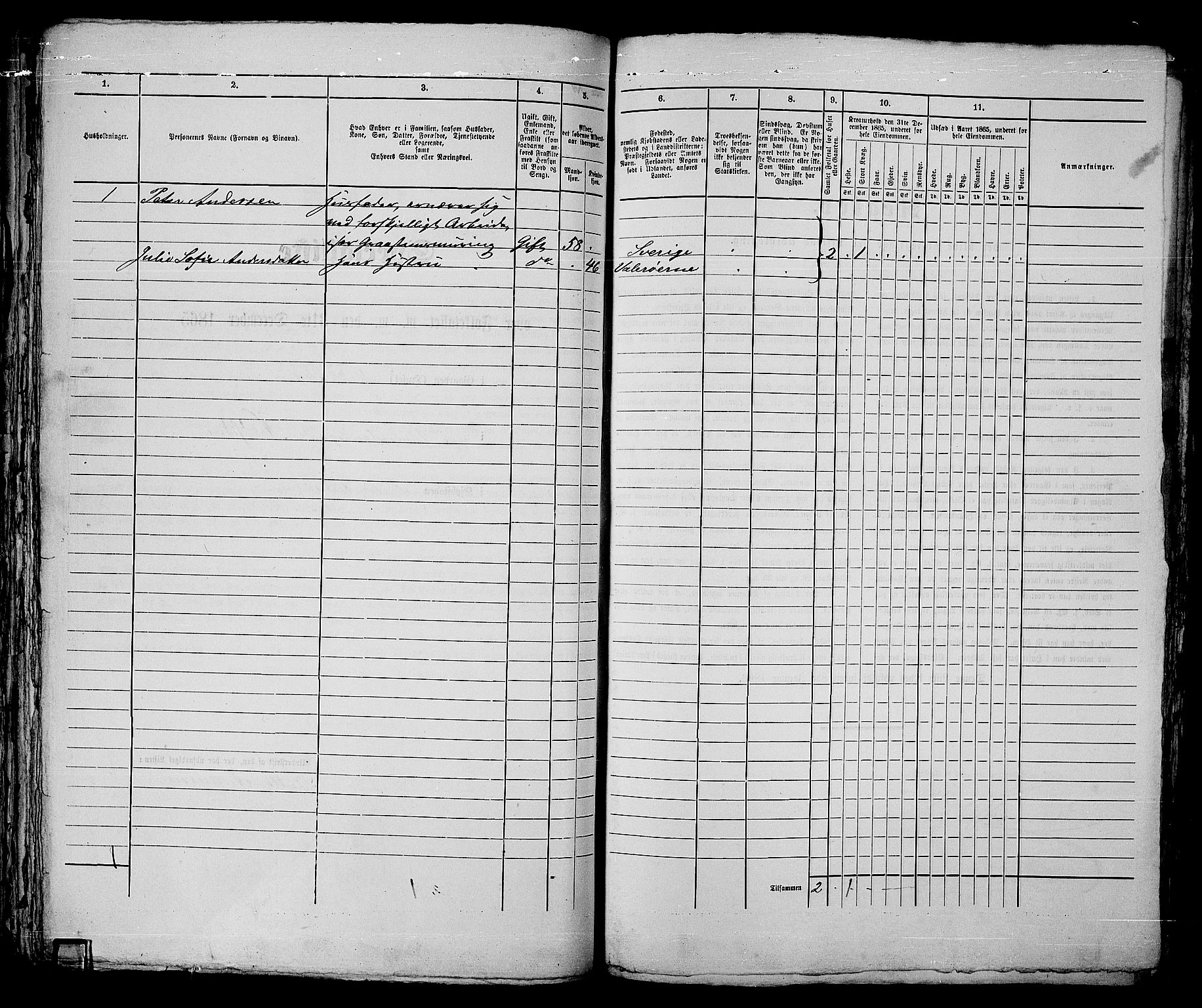 RA, 1865 census for Fredrikshald, 1865, p. 928