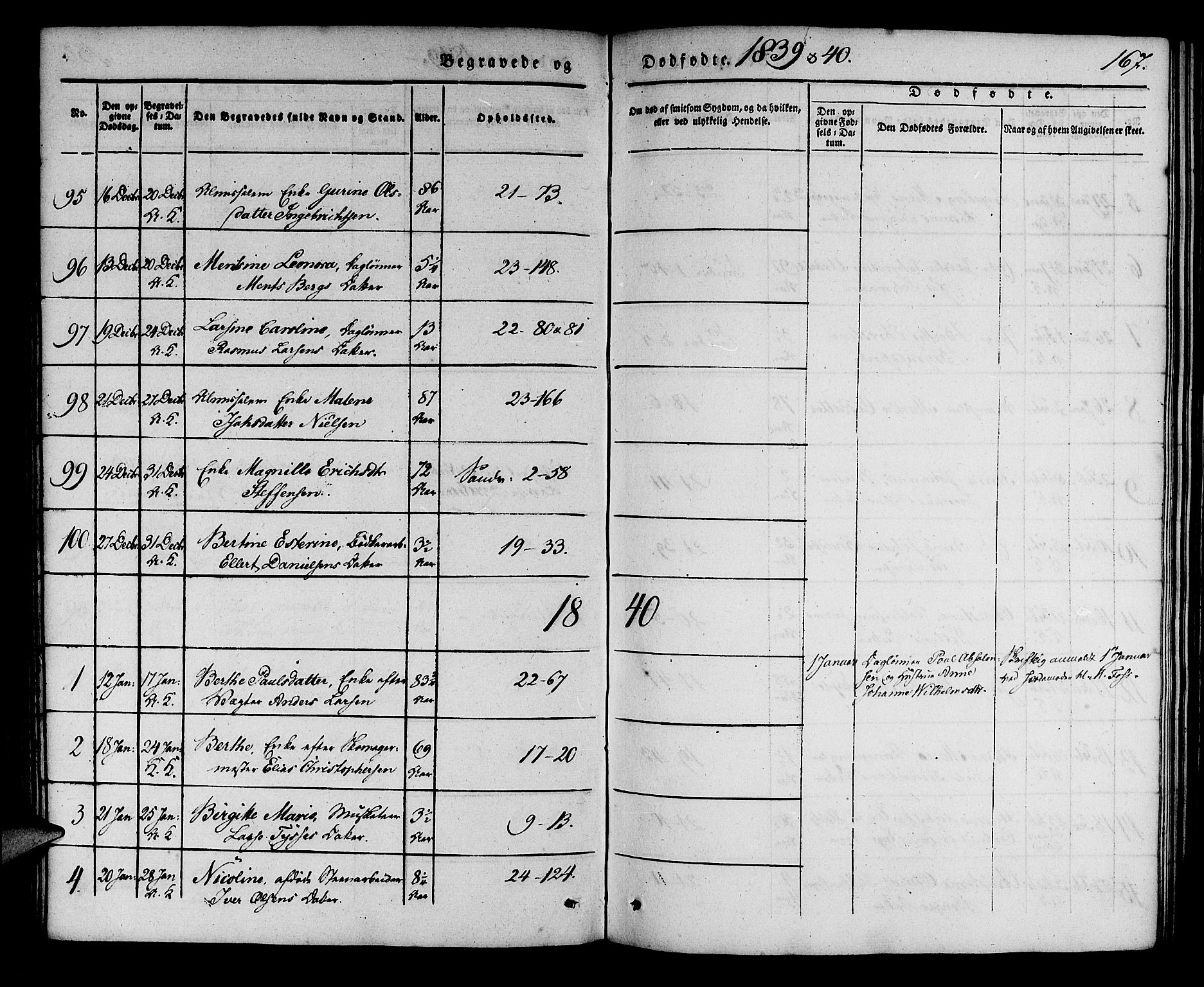 Korskirken sokneprestembete, SAB/A-76101/H/Haa/L0043: Parish register (official) no. E 1, 1834-1848, p. 167