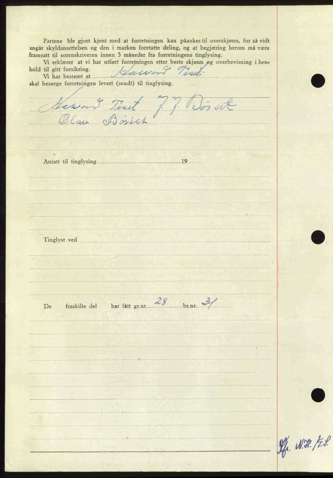 Nordmøre sorenskriveri, AV/SAT-A-4132/1/2/2Ca: Mortgage book no. A105, 1947-1947, Diary no: : 1436/1947