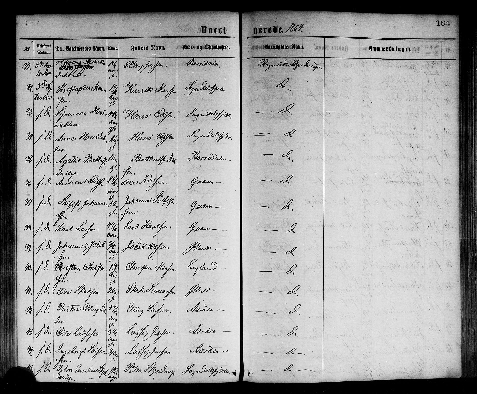 Sogndal sokneprestembete, AV/SAB-A-81301/H/Haa/Haaa/L0014: Parish register (official) no. A 14, 1864-1877, p. 184