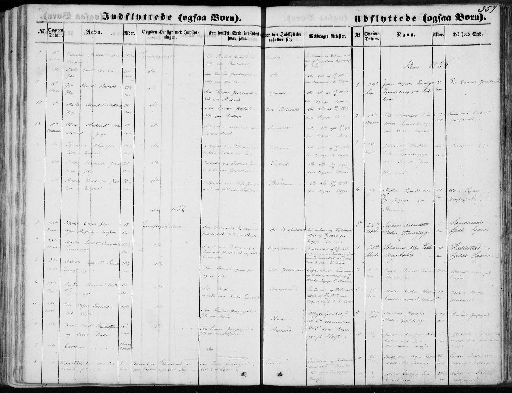 Sund sokneprestembete, SAB/A-99930: Parish register (official) no. A 14, 1850-1866, p. 357