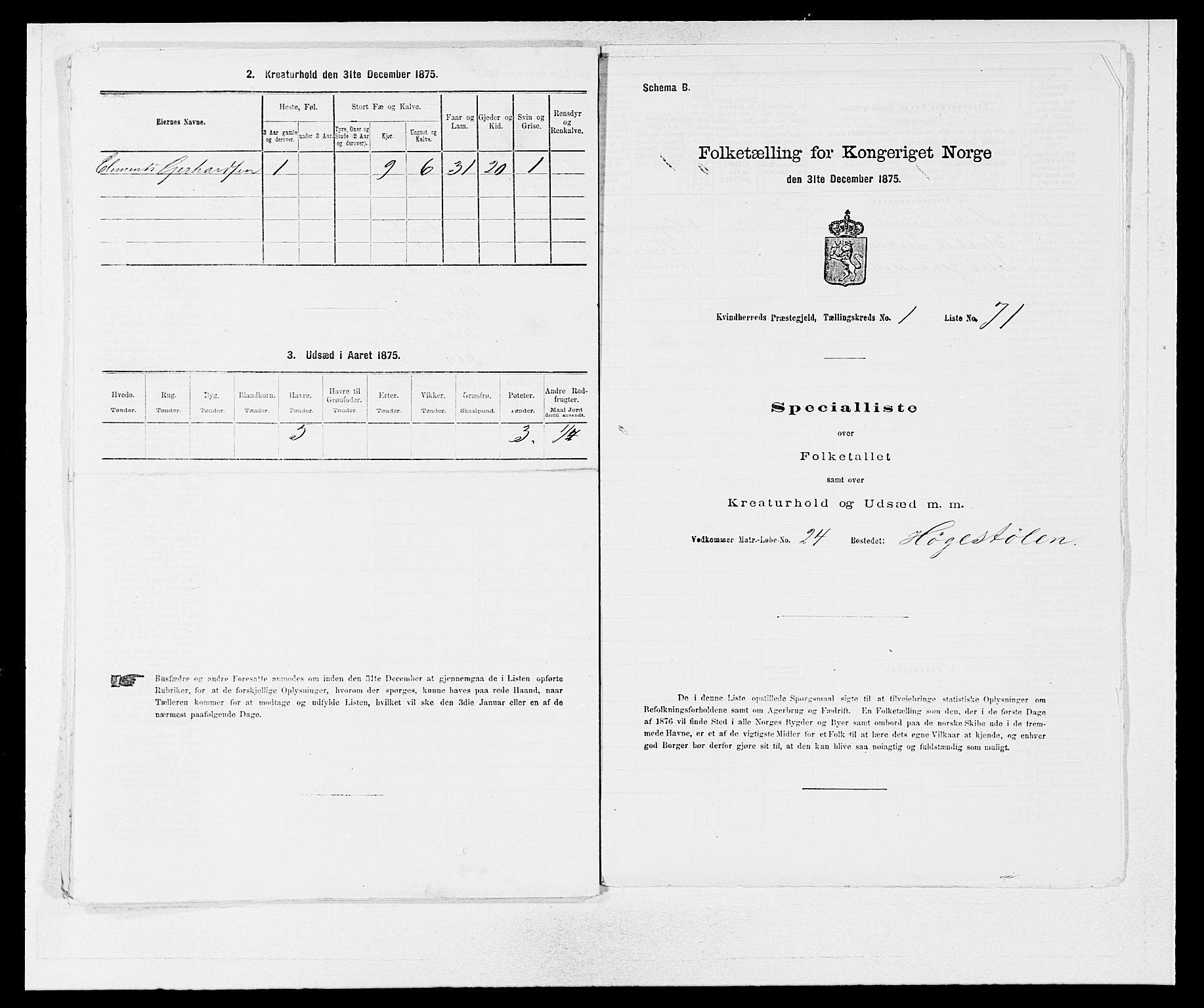 SAB, 1875 census for 1224P Kvinnherad, 1875, p. 189