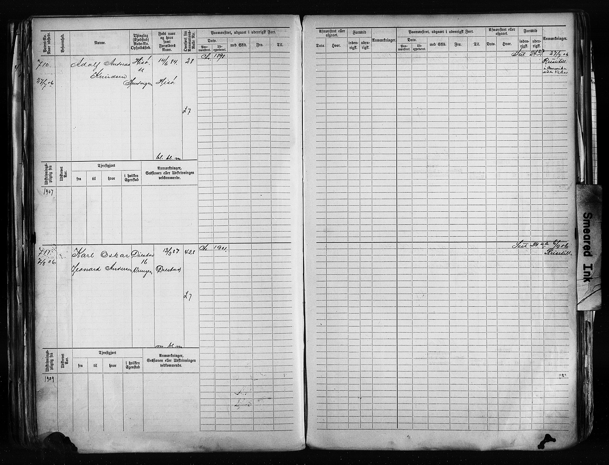 Arendal mønstringskrets, AV/SAK-2031-0012/F/Fb/L0020: Hovedrulle A nr 217-968, S-18, 1900-1910, p. 256