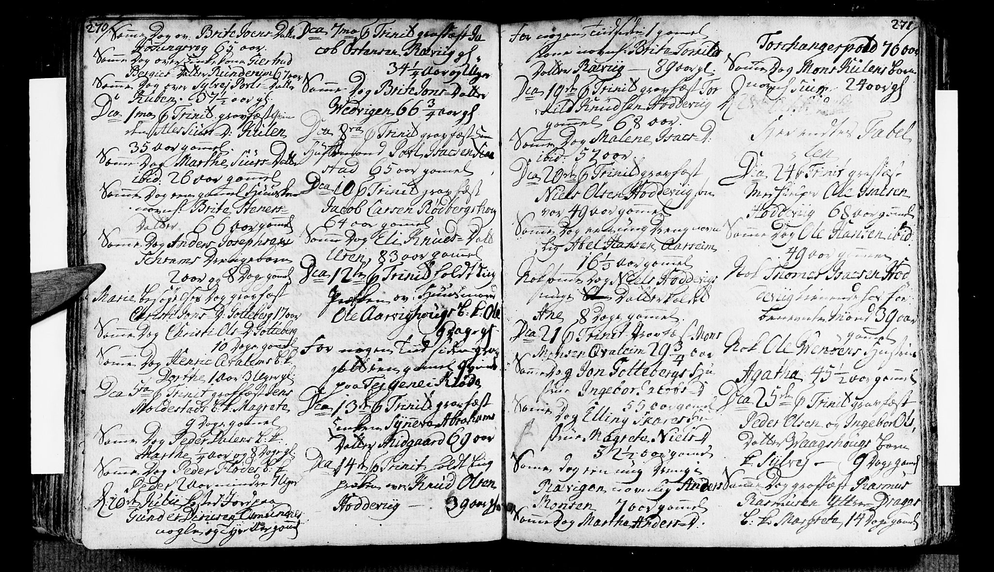 Selje sokneprestembete, SAB/A-99938/H/Ha/Haa/Haaa: Parish register (official) no. A 4, 1743-1759, p. 270-271