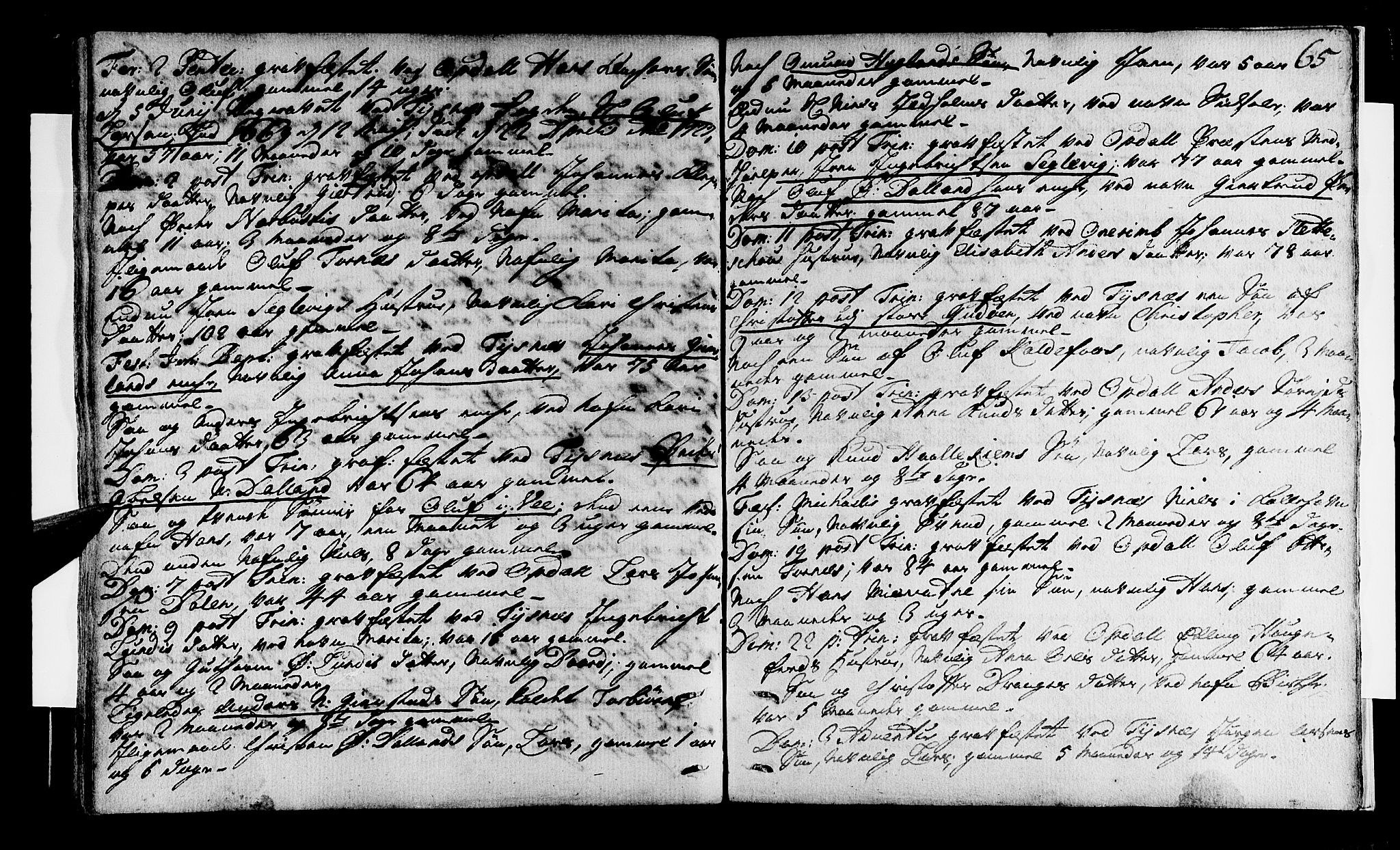 Tysnes sokneprestembete, AV/SAB-A-78601/H/Haa: Parish register (official) no. A 1, 1723-1731, p. 65