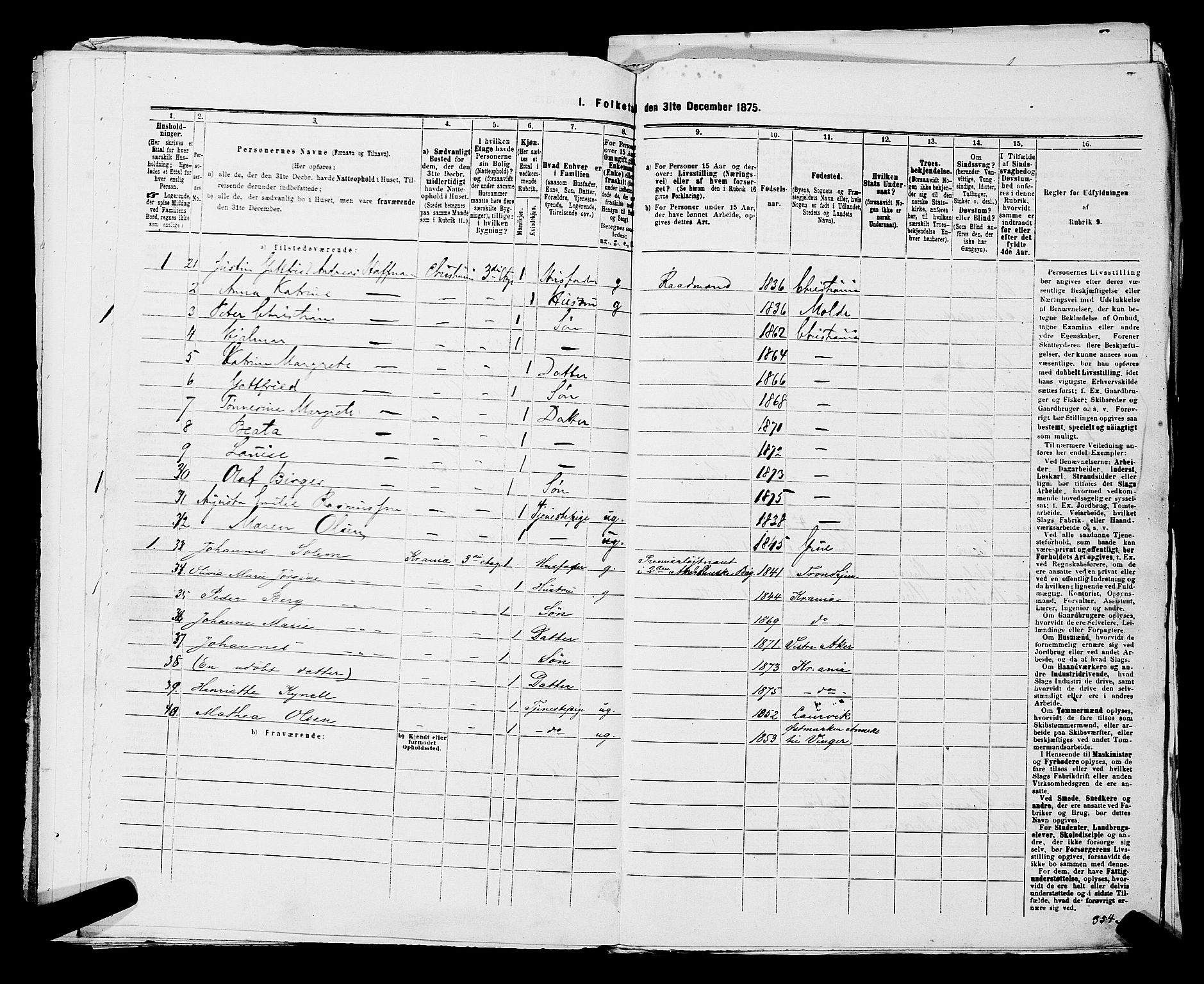 RA, 1875 census for 0301 Kristiania, 1875, p. 3523