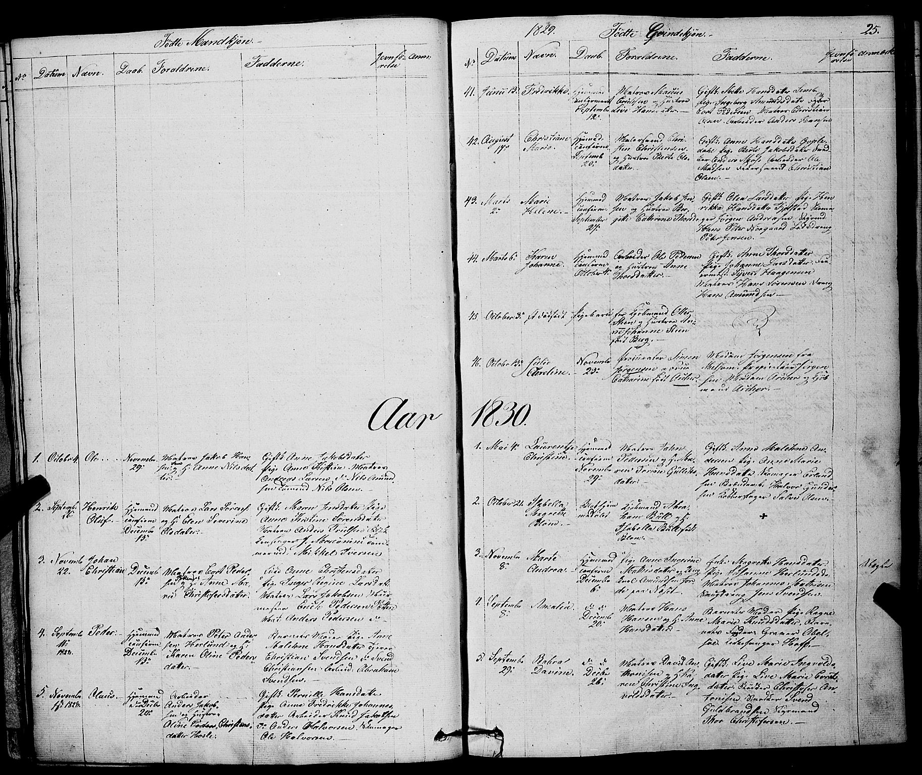 Larvik kirkebøker, SAKO/A-352/F/Fa/L0002: Parish register (official) no. I 2, 1825-1847, p. 25