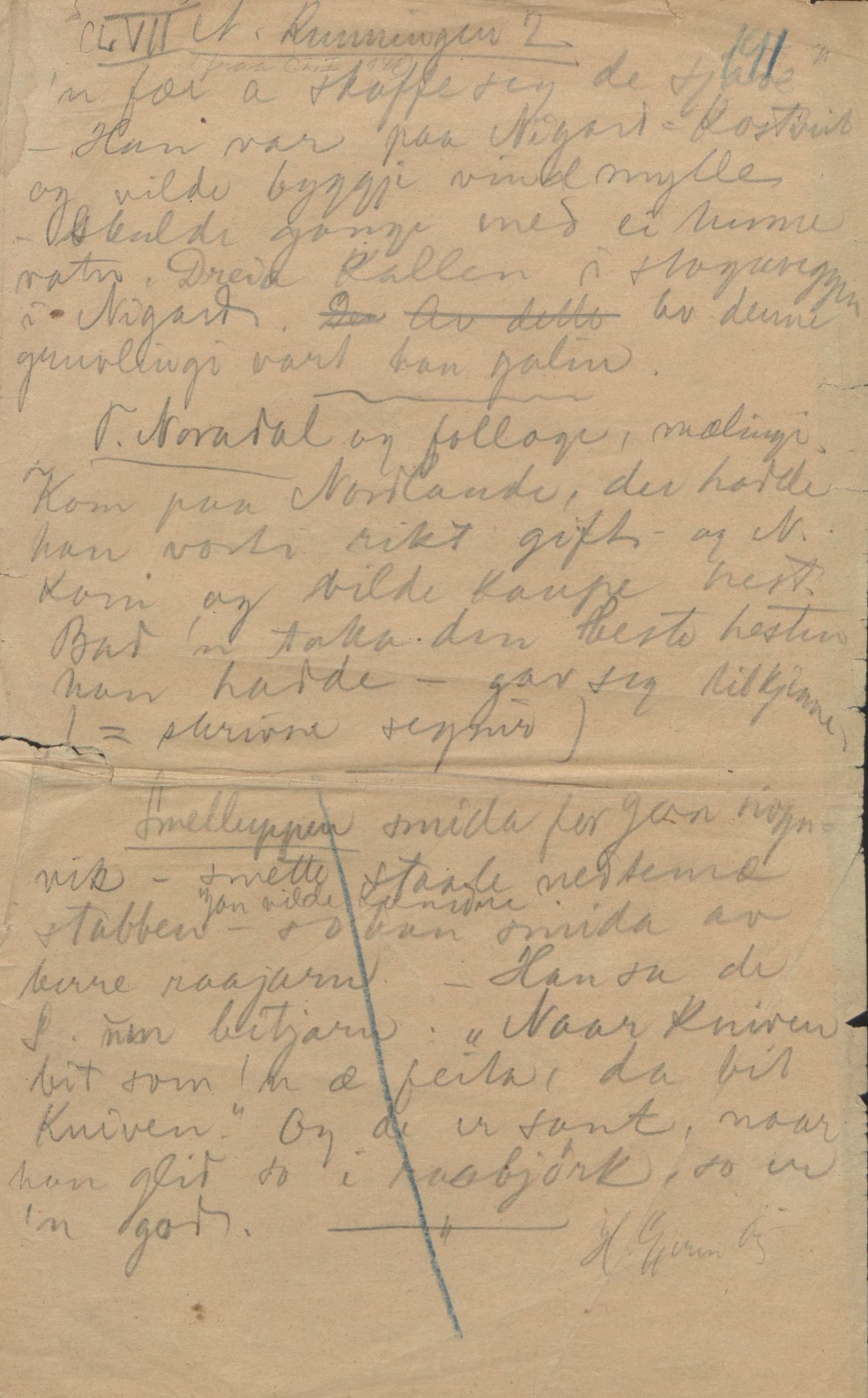 Rikard Berge, TEMU/TGM-A-1003/F/L0004/0053: 101-159 / 157 Manuskript, notatar, brev o.a. Nokre leiker, manuskript, 1906-1908, p. 191