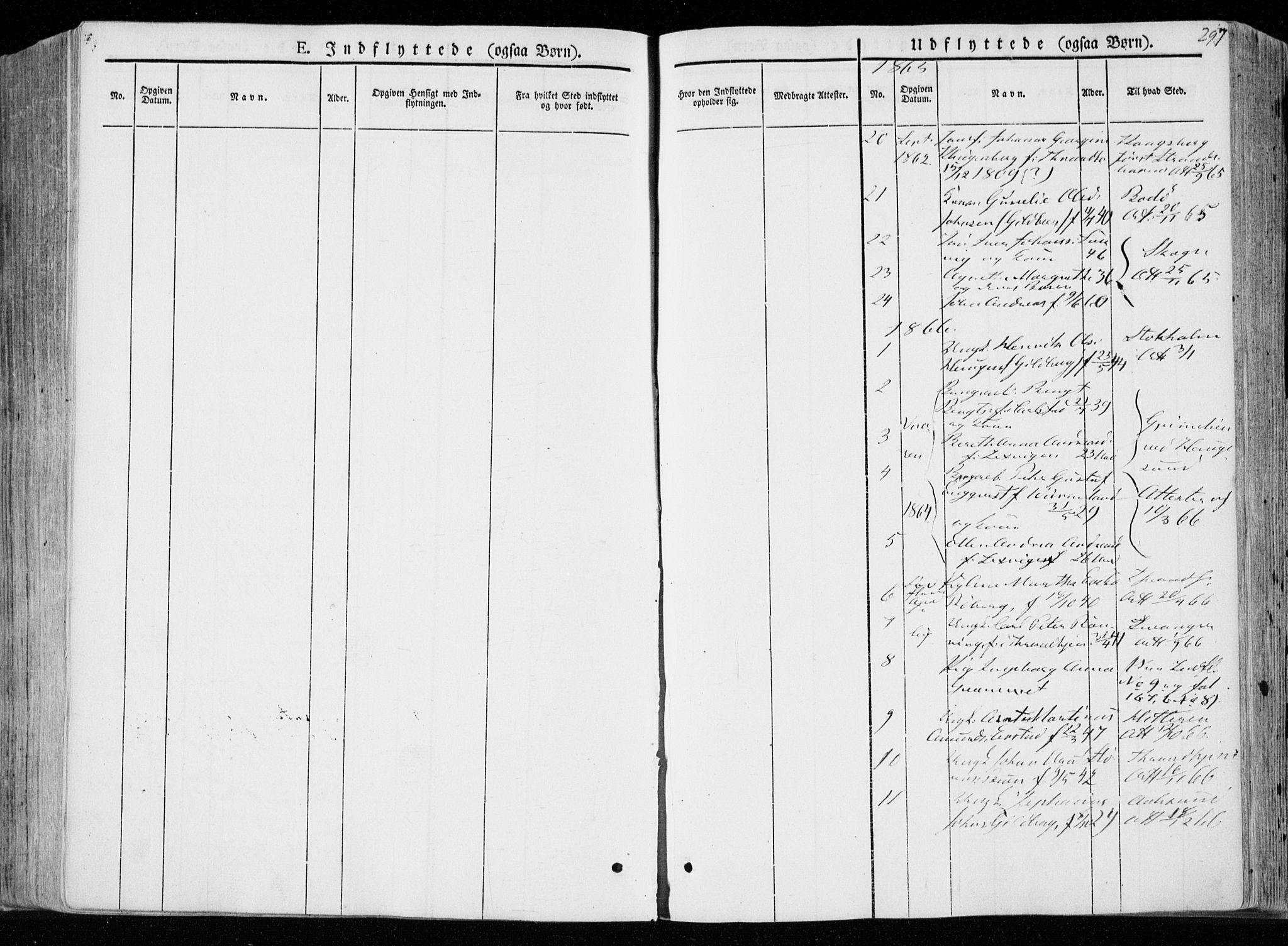 Ministerialprotokoller, klokkerbøker og fødselsregistre - Nord-Trøndelag, SAT/A-1458/722/L0218: Parish register (official) no. 722A05, 1843-1868, p. 297