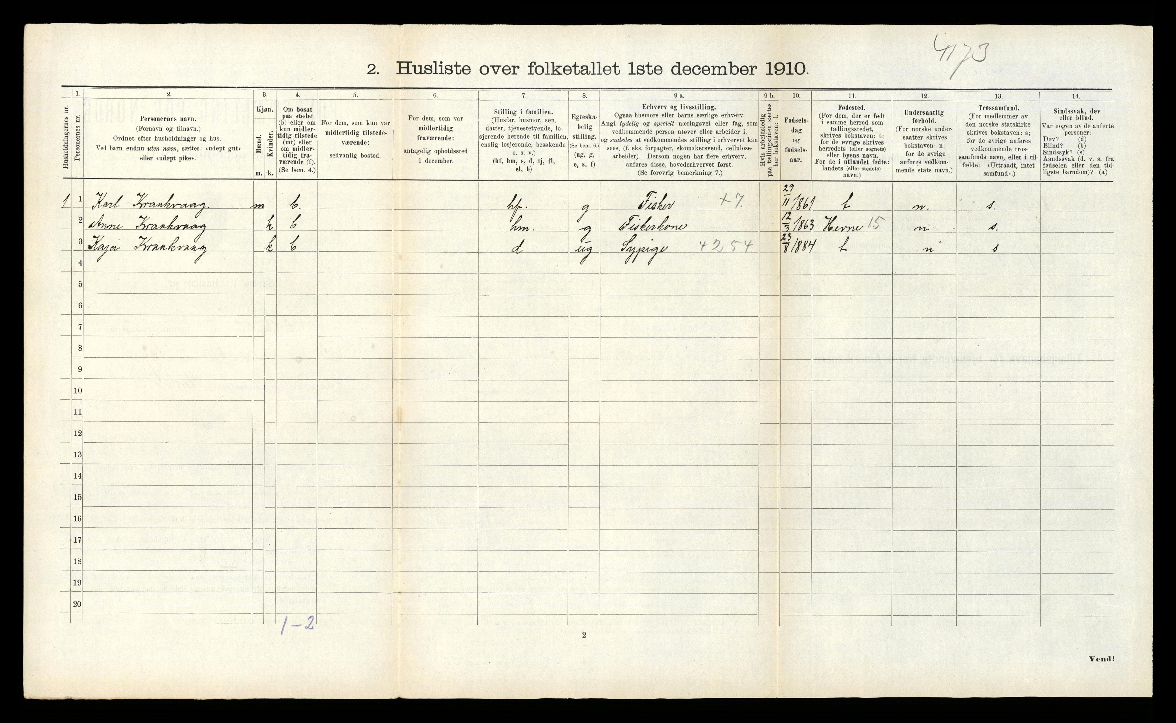 RA, 1910 census for Ørland, 1910, p. 58