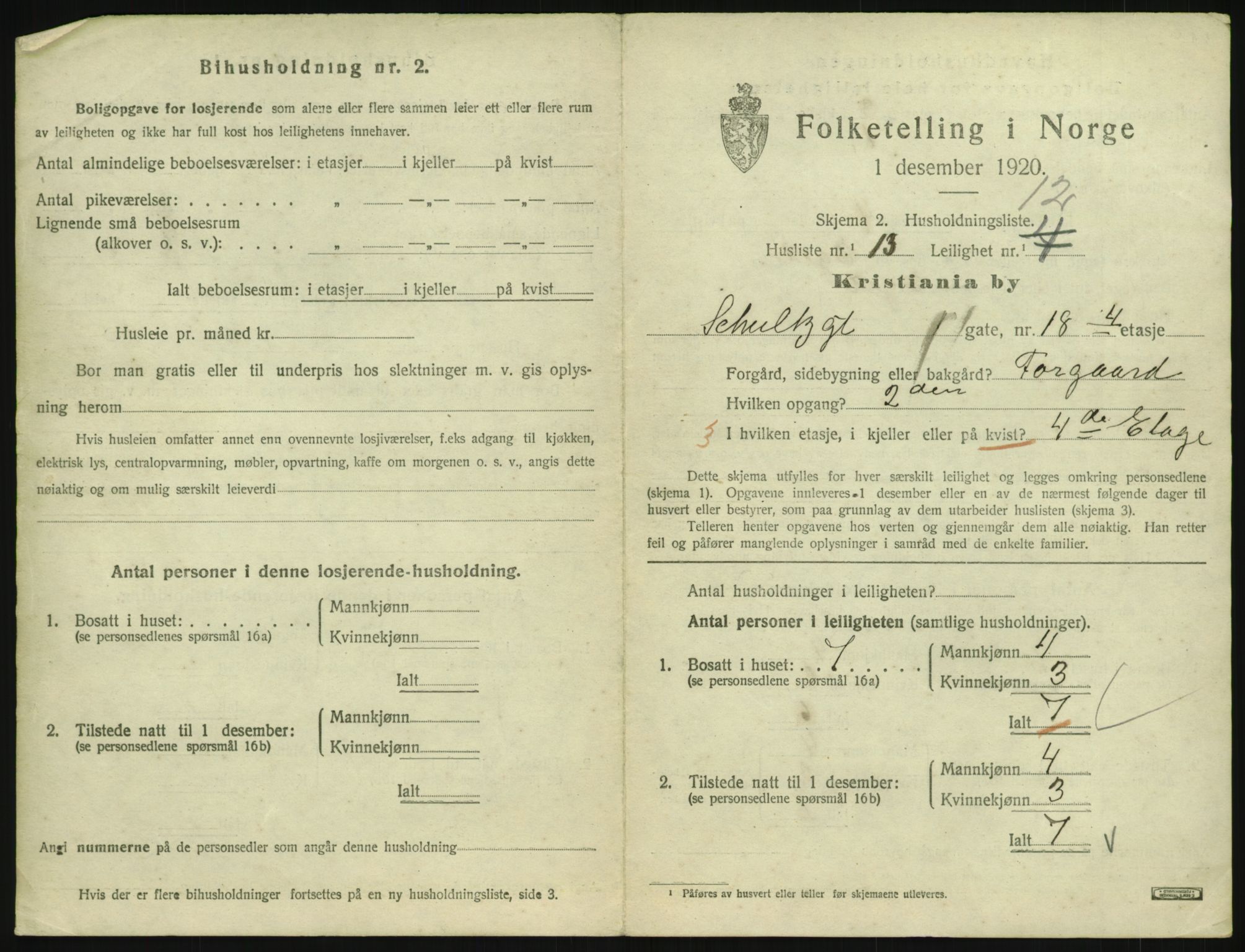 SAO, 1920 census for Kristiania, 1920, p. 90733