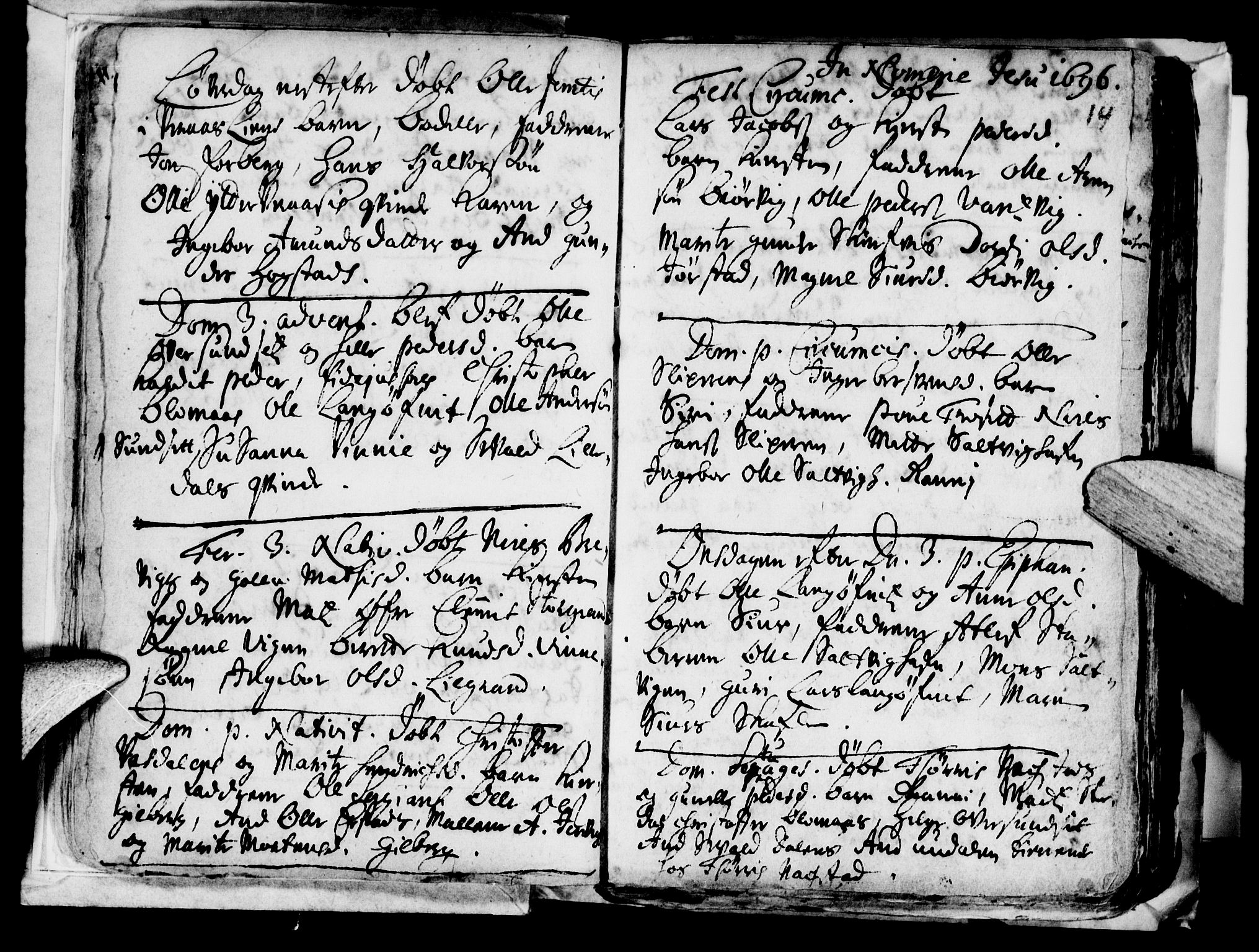 Ministerialprotokoller, klokkerbøker og fødselsregistre - Nord-Trøndelag, SAT/A-1458/722/L0214: Parish register (official) no. 722A01, 1692-1718, p. 14