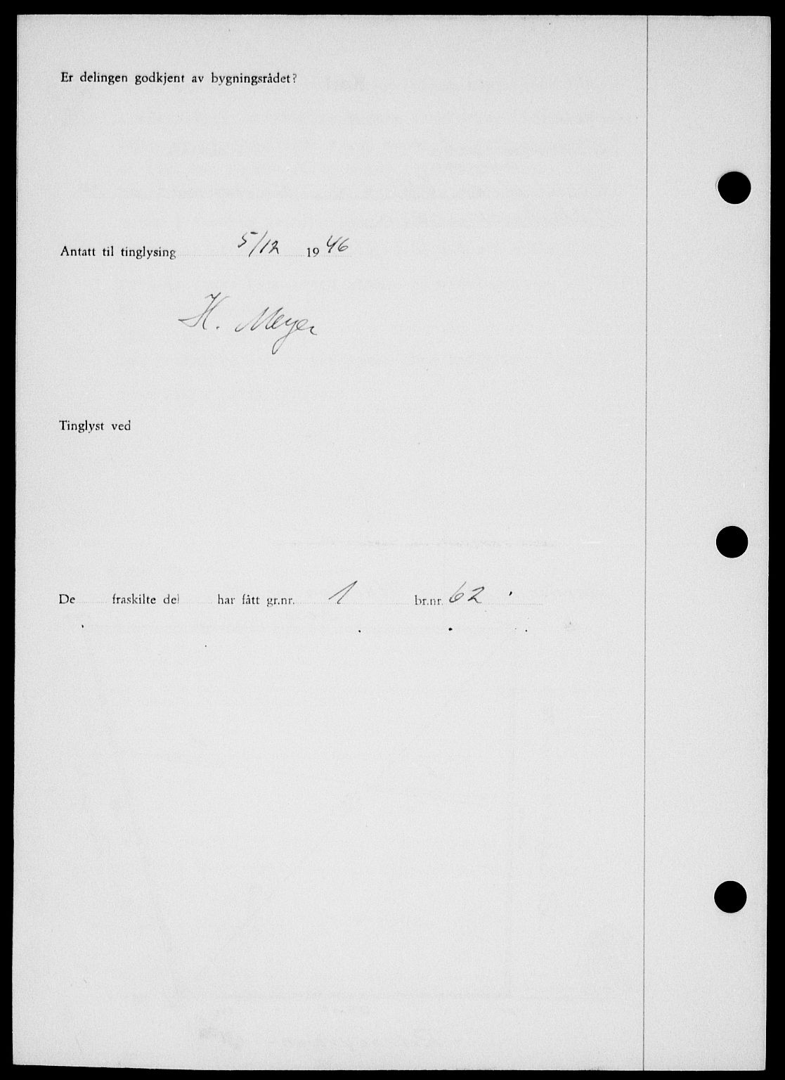 Onsøy sorenskriveri, SAO/A-10474/G/Ga/Gab/L0018: Mortgage book no. II A-18, 1946-1947, Diary no: : 3111/1946