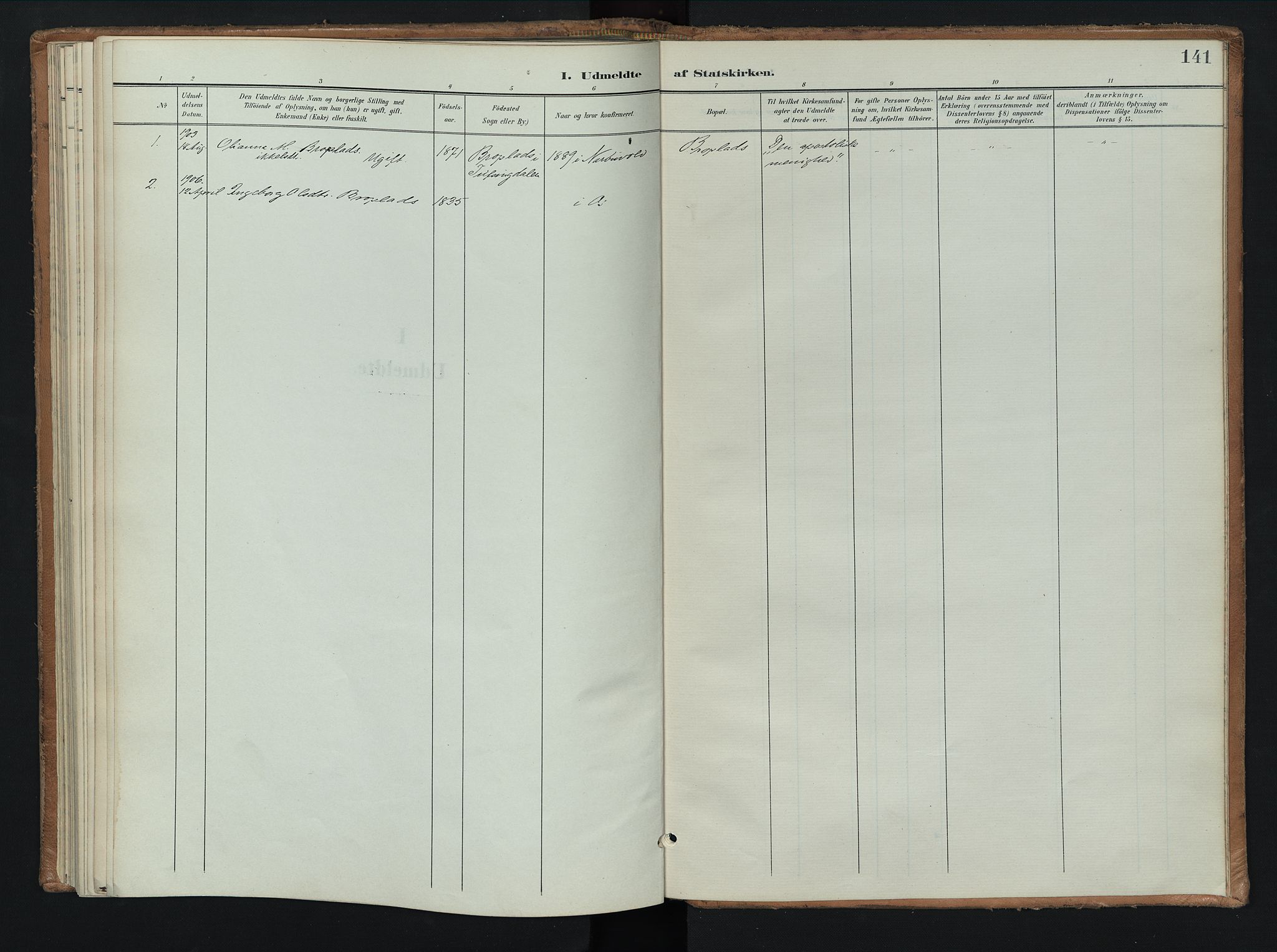 Tolga prestekontor, AV/SAH-PREST-062/K/L0010: Parish register (official) no. 10, 1901-1915, p. 141