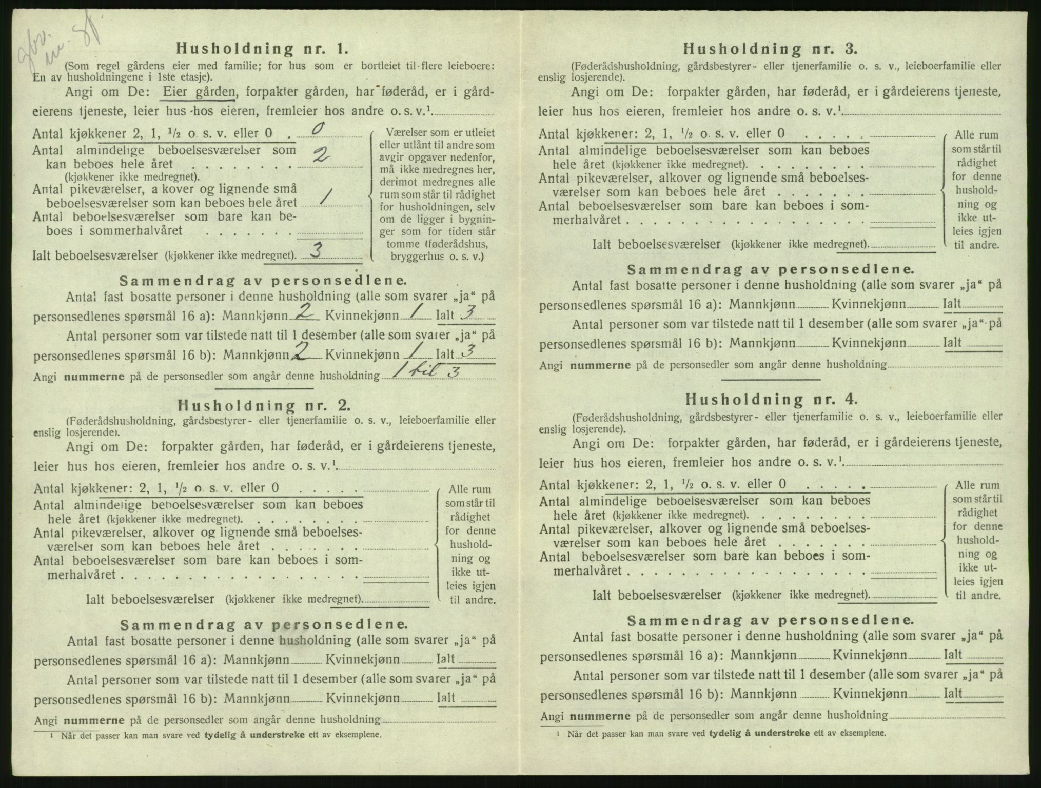 SAT, 1920 census for Halsa, 1920, p. 223