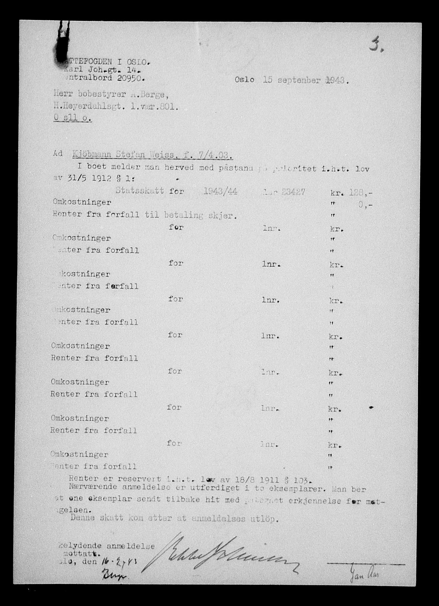 Justisdepartementet, Tilbakeføringskontoret for inndratte formuer, AV/RA-S-1564/H/Hc/Hcc/L0986: --, 1945-1947, p. 301