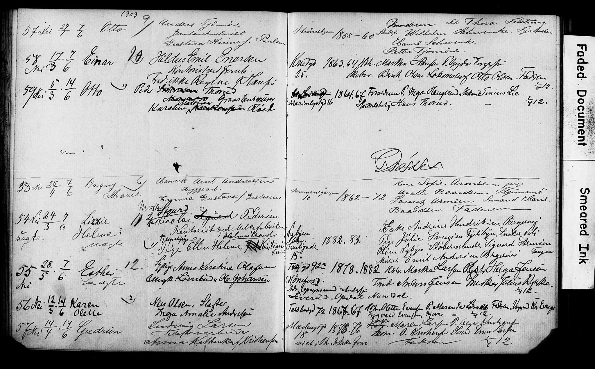 Strømsø kirkebøker, AV/SAKO-A-246/Y/Ya/L0005: Parish register draft no. I 5, 1897-1903, p. 1