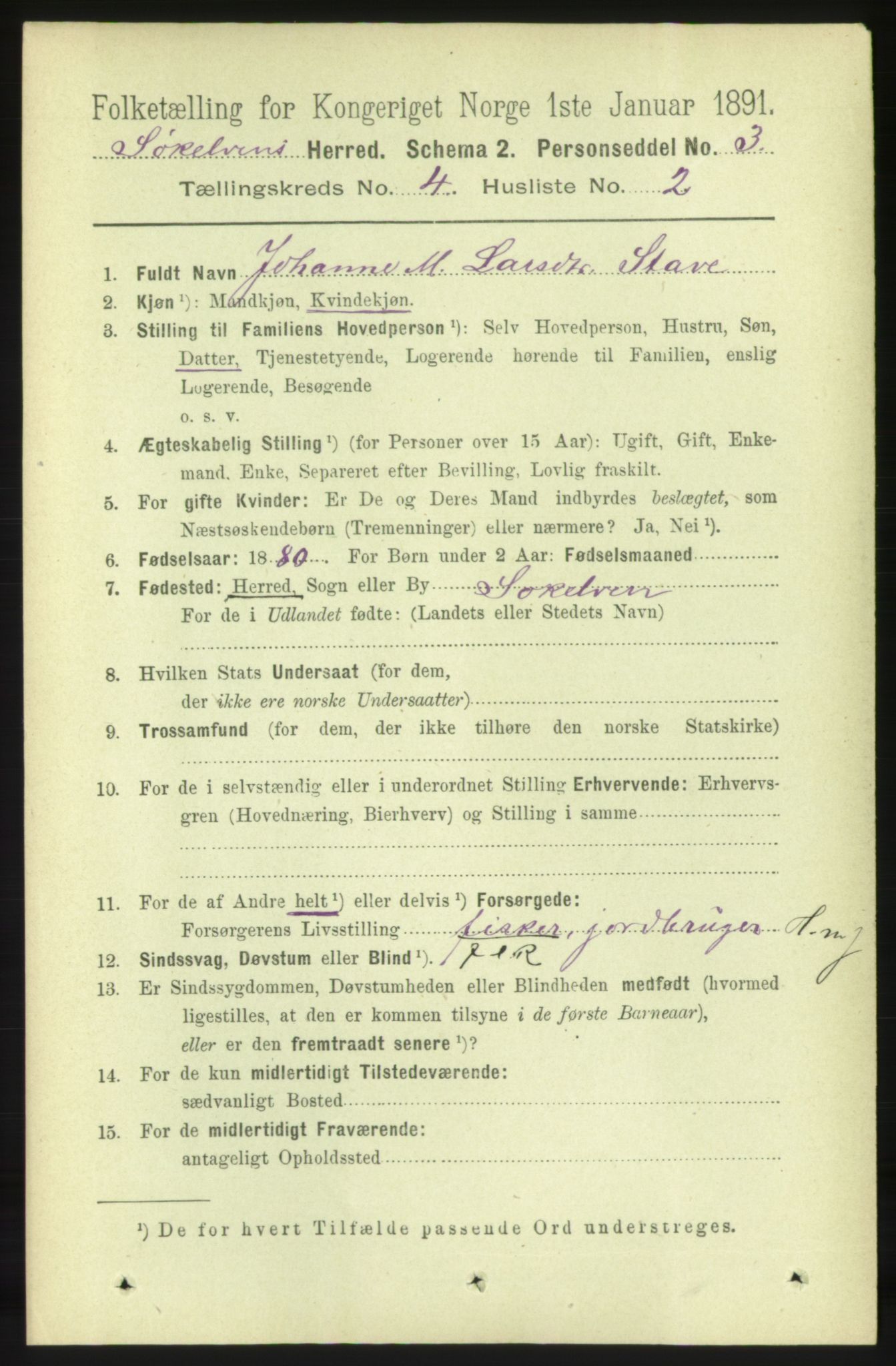 RA, 1891 census for 1528 Sykkylven, 1891, p. 2321