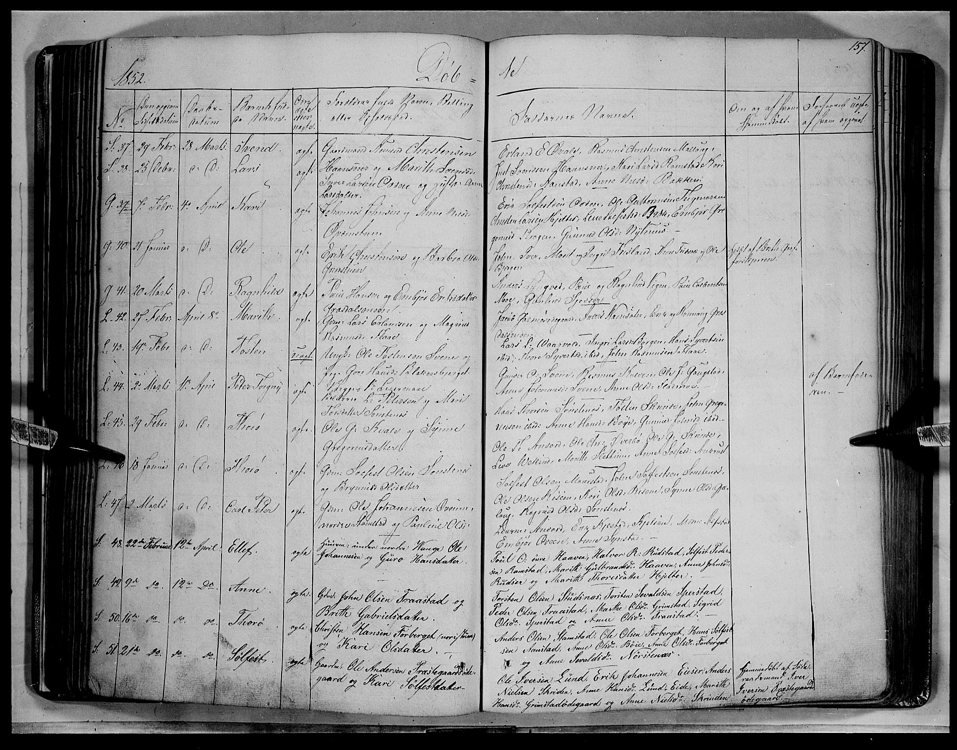 Lom prestekontor, SAH/PREST-070/K/L0006: Parish register (official) no. 6A, 1837-1863, p. 157