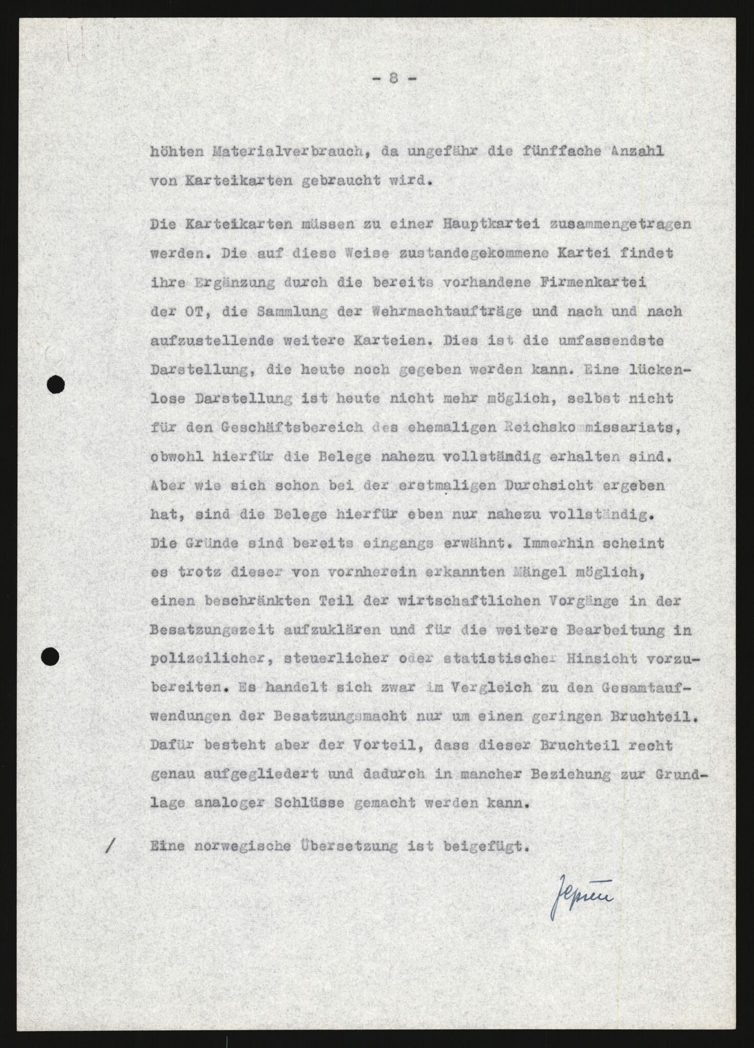 Forsvarets Overkommando. 2 kontor. Arkiv 11.4. Spredte tyske arkivsaker, AV/RA-RAFA-7031/D/Dar/Darb/L0004: Reichskommissariat - Hauptabteilung Vervaltung og Hauptabteilung Volkswirtschaft, 1940-1945, p. 134