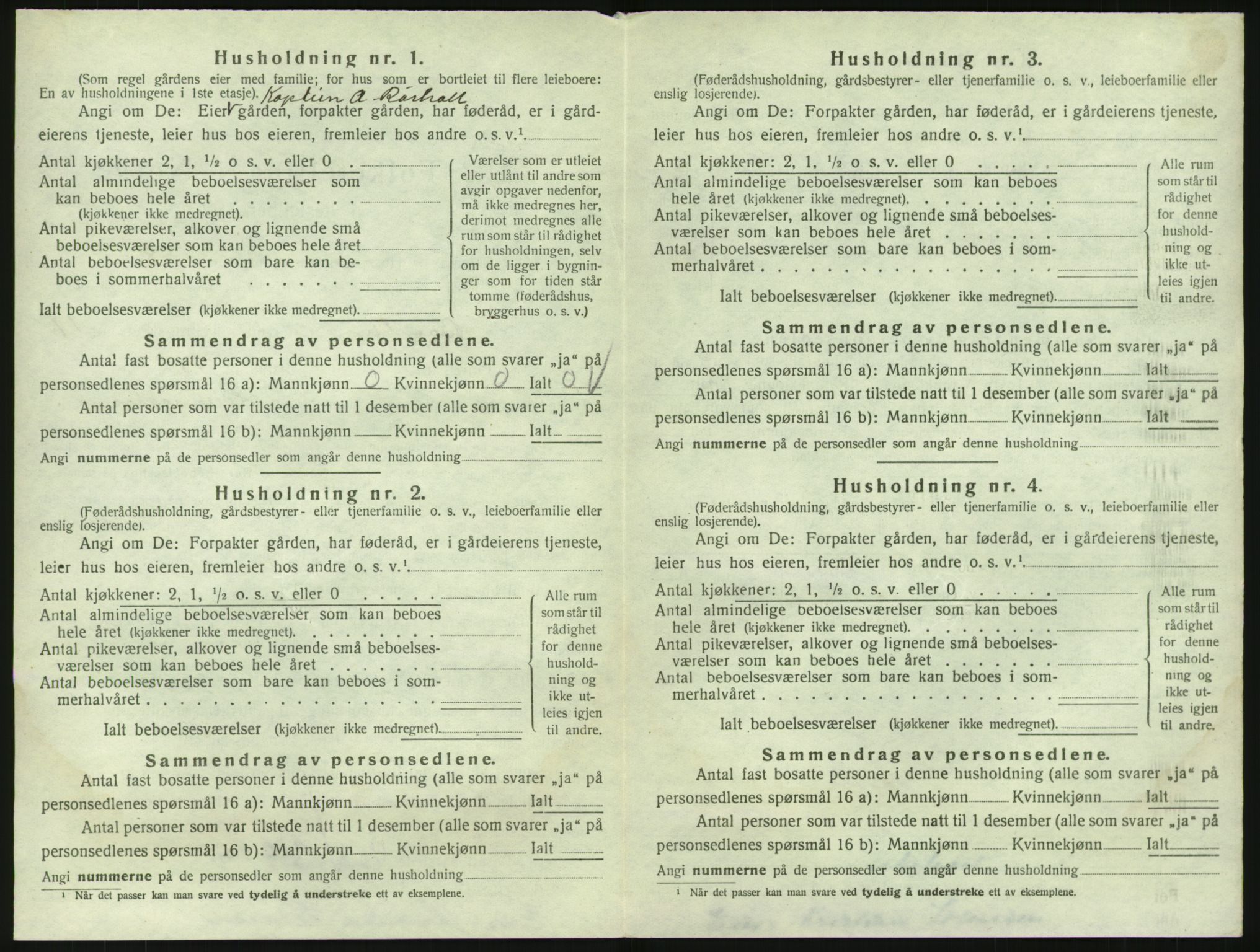 SAKO, 1920 census for Bamble, 1920, p. 1994
