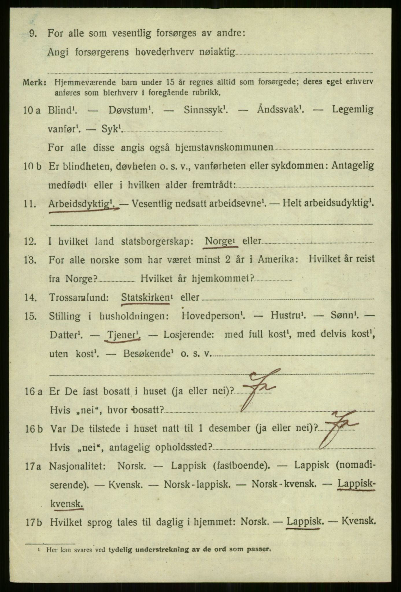 SATØ, 1920 census for Lyngen, 1920, p. 7339