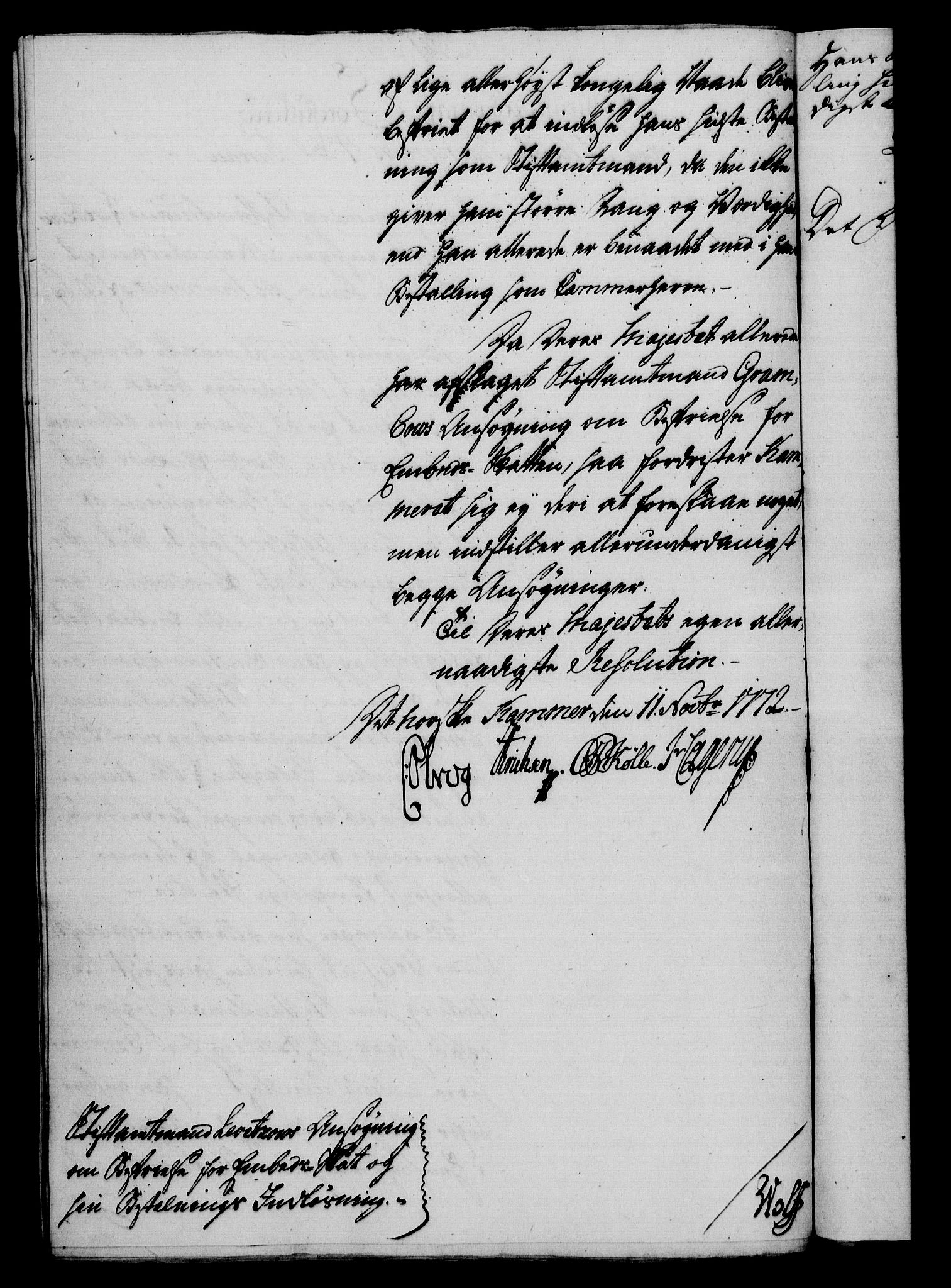 Rentekammeret, Kammerkanselliet, RA/EA-3111/G/Gf/Gfa/L0054: Norsk relasjons- og resolusjonsprotokoll (merket RK 52.54), 1771-1772, p. 731