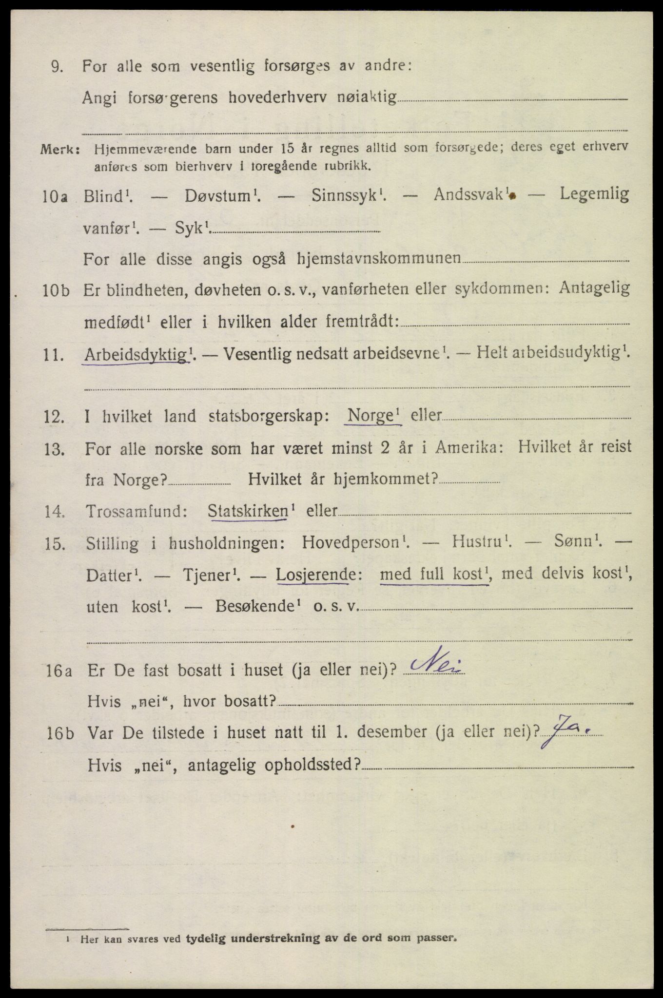 SAK, 1920 census for Sør-Audnedal, 1920, p. 5938