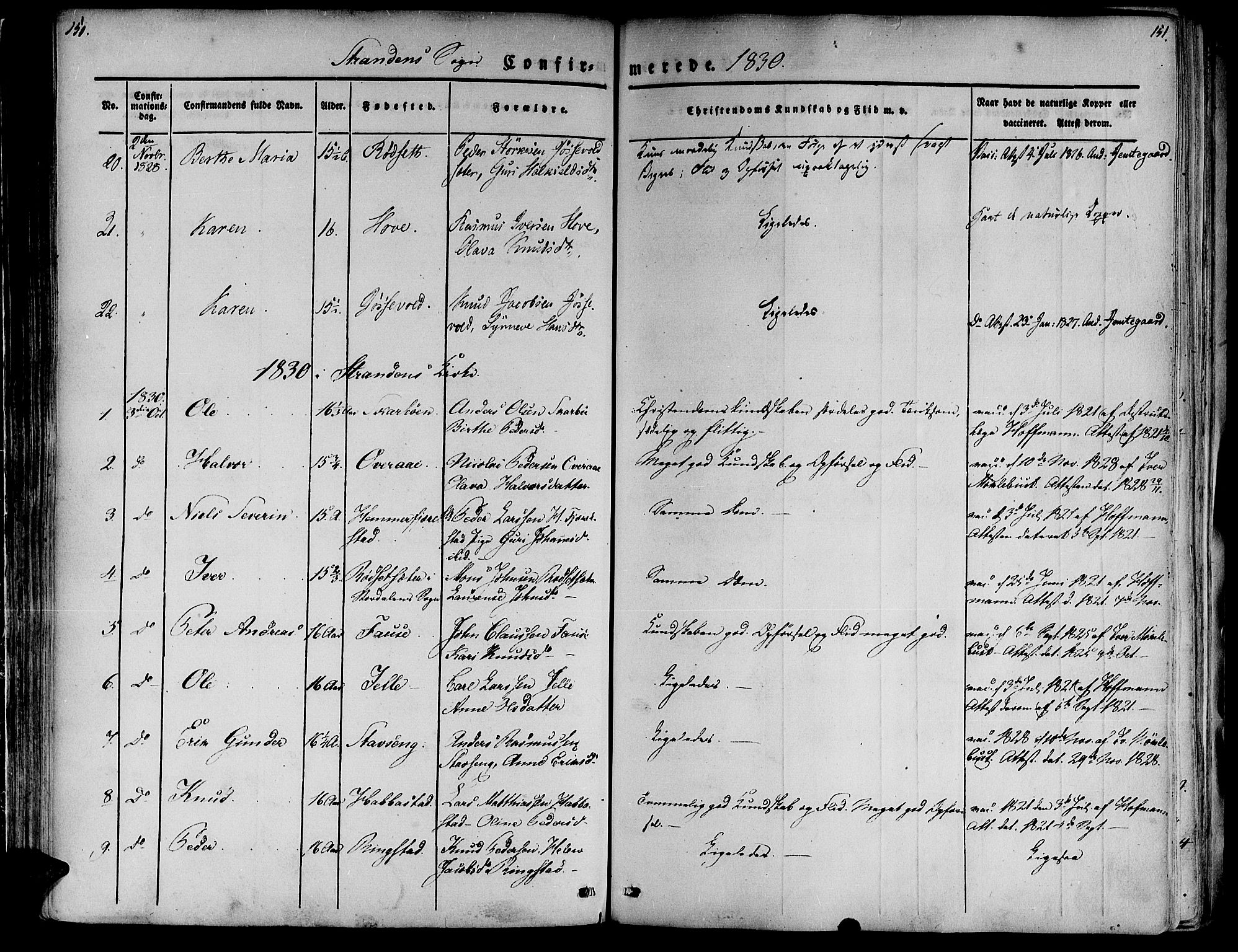 Ministerialprotokoller, klokkerbøker og fødselsregistre - Møre og Romsdal, SAT/A-1454/520/L0274: Parish register (official) no. 520A04, 1827-1864, p. 150-151