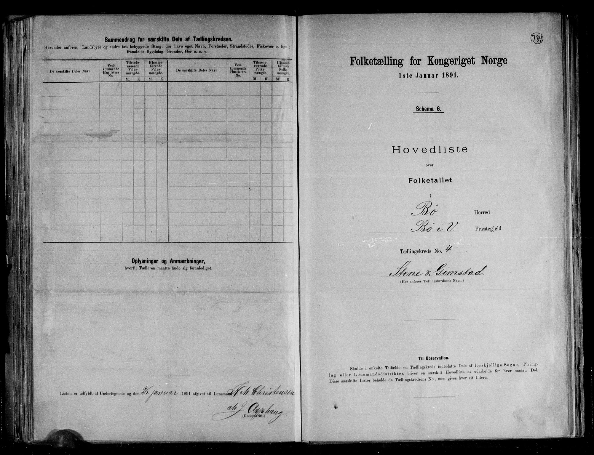 RA, 1891 census for 1867 Bø, 1891, p. 13