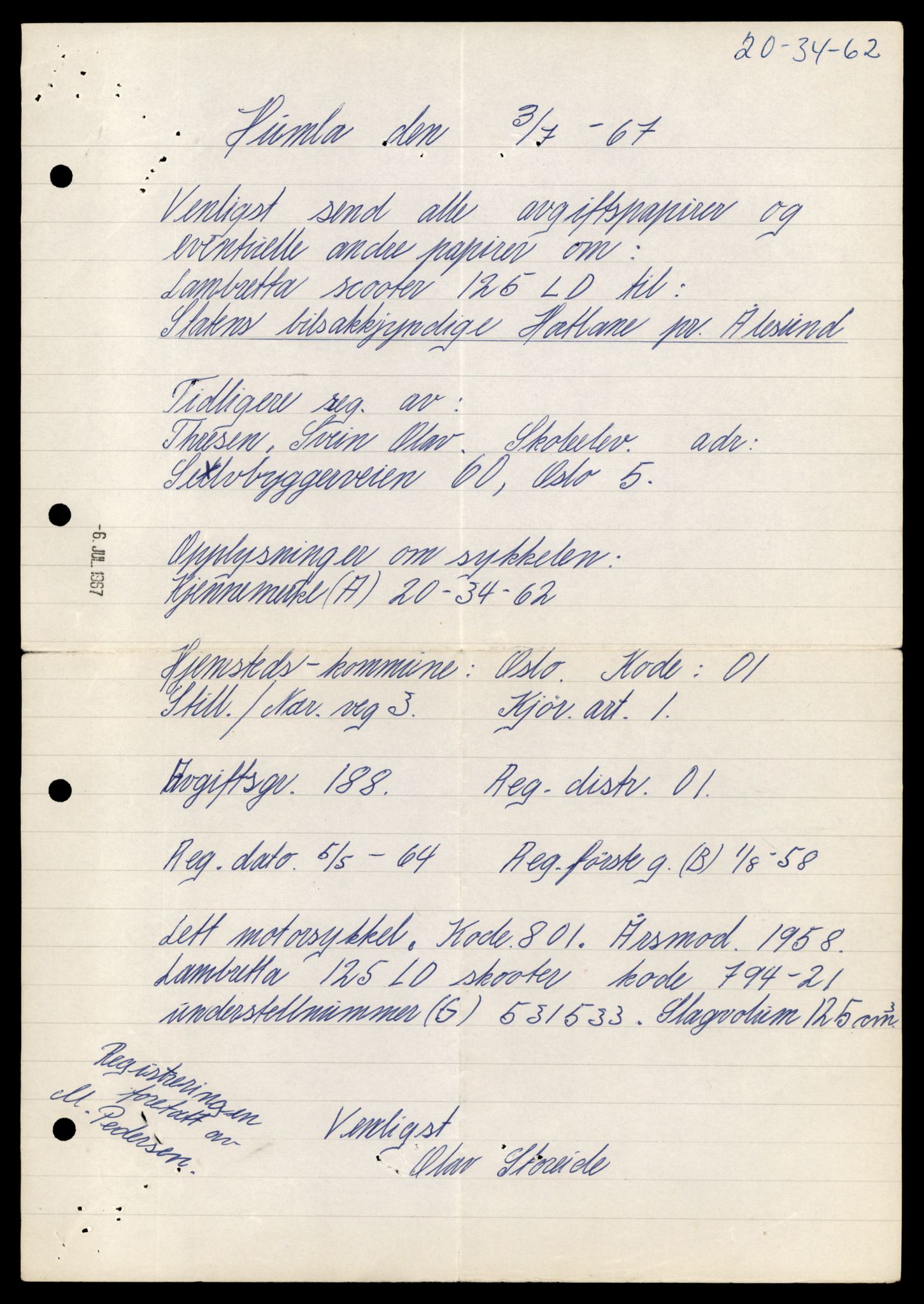 Møre og Romsdal vegkontor - Ålesund trafikkstasjon, AV/SAT-A-4099/F/Fe/L0042: Registreringskort for kjøretøy T 13906 - T 14079, 1927-1998, p. 234