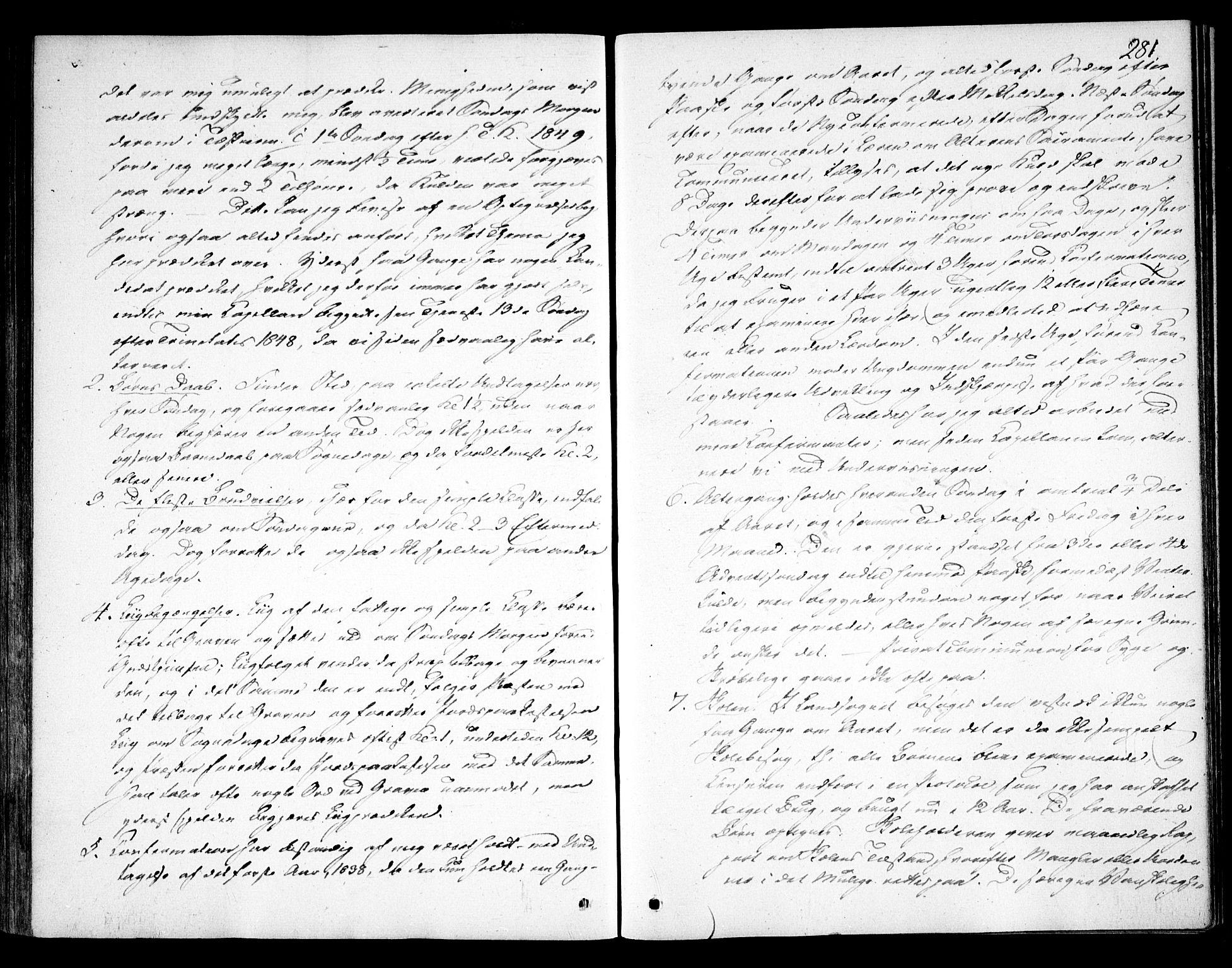 Moss prestekontor Kirkebøker, SAO/A-2003/F/Fa/L0007: Parish register (official) no. I 7, 1845-1851, p. 281
