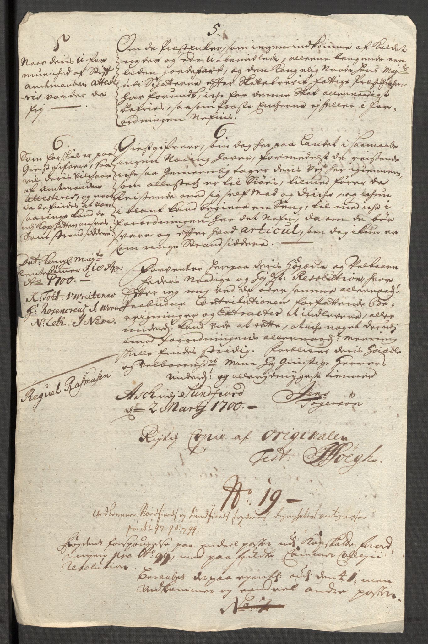 Rentekammeret inntil 1814, Reviderte regnskaper, Fogderegnskap, AV/RA-EA-4092/R53/L3424: Fogderegnskap Sunn- og Nordfjord, 1699, p. 528