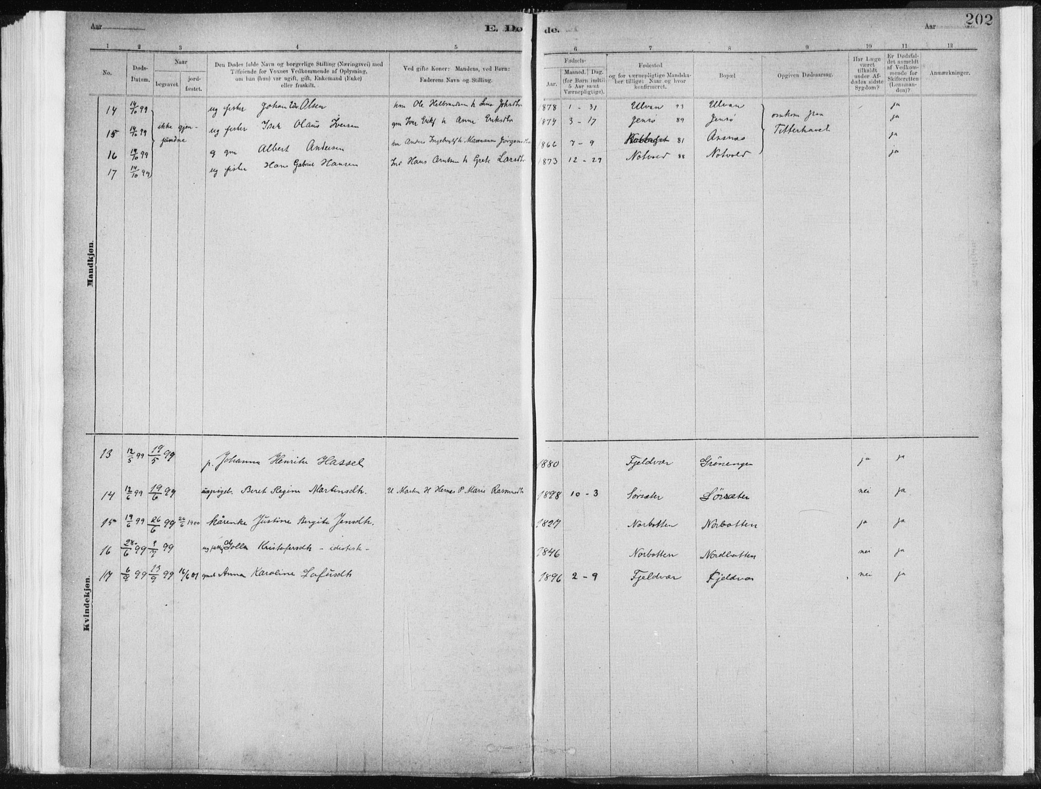 Ministerialprotokoller, klokkerbøker og fødselsregistre - Sør-Trøndelag, SAT/A-1456/637/L0558: Parish register (official) no. 637A01, 1882-1899, p. 202