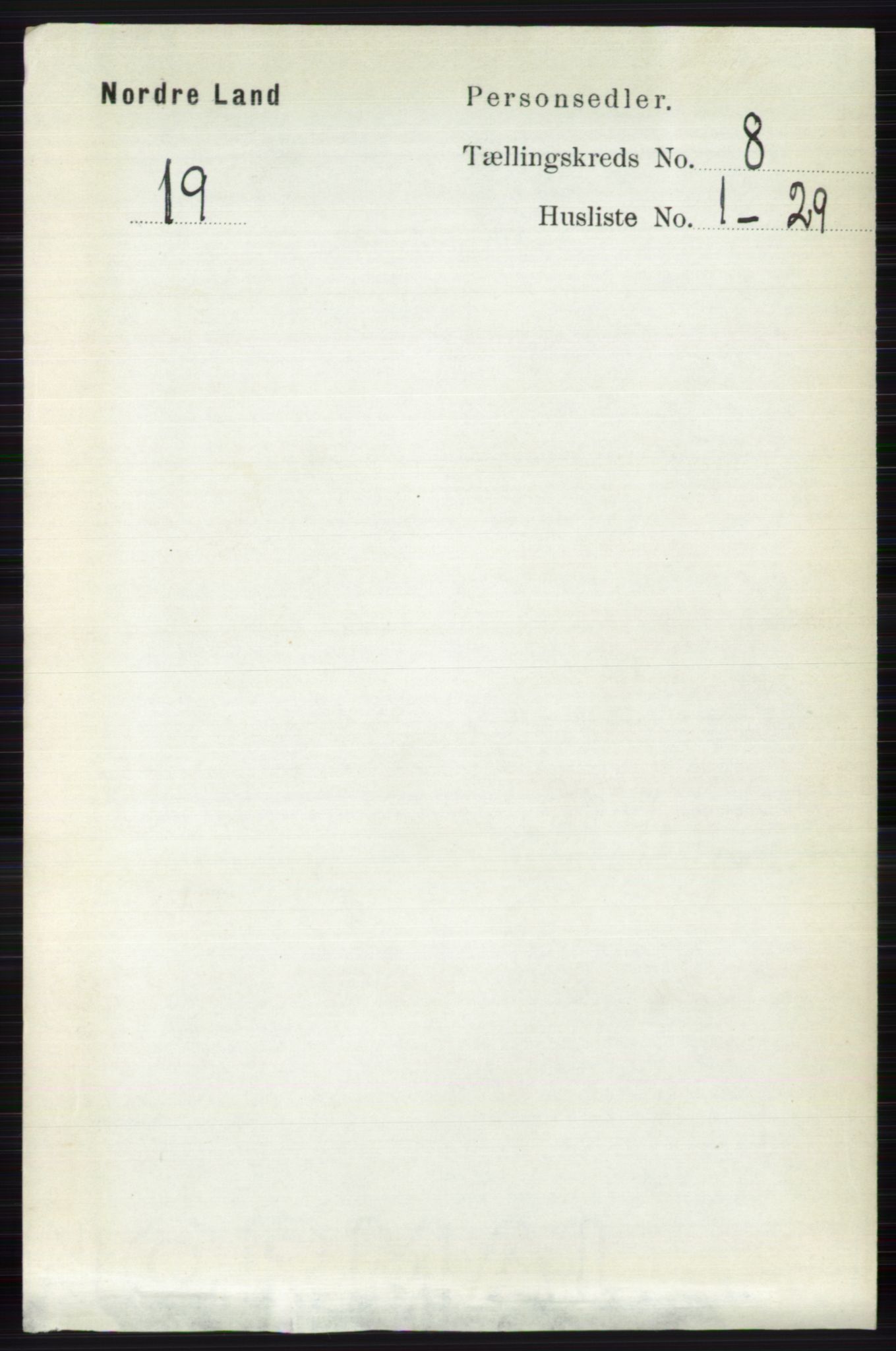 RA, 1891 census for 0538 Nordre Land, 1891, p. 2207