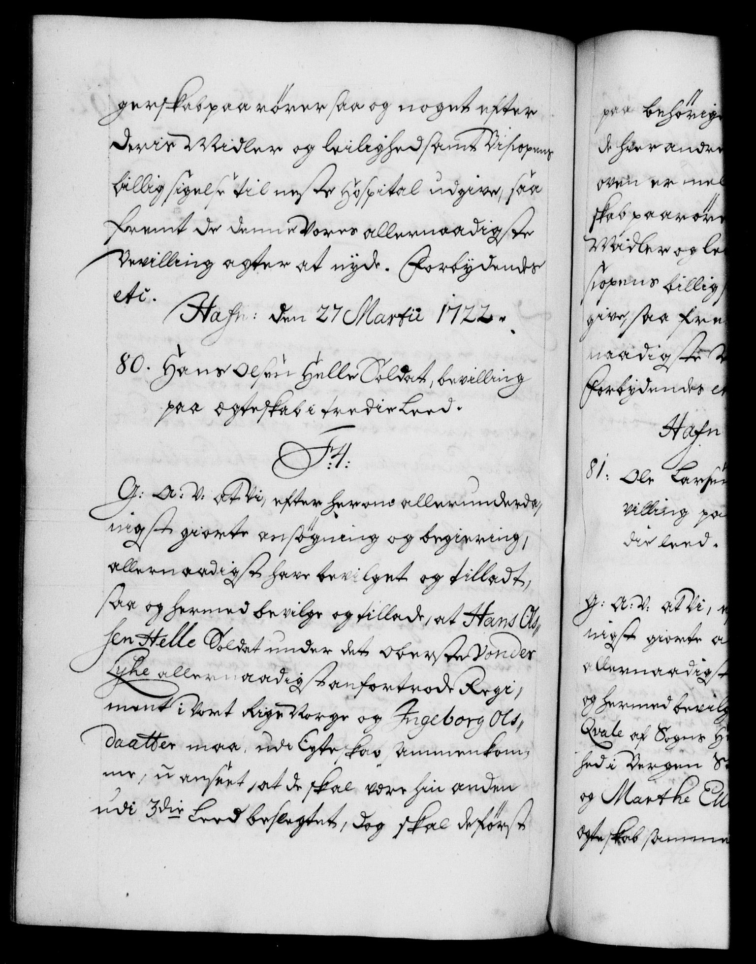 Danske Kanselli 1572-1799, AV/RA-EA-3023/F/Fc/Fca/Fcaa/L0023: Norske registre, 1720-1722, p. 492b