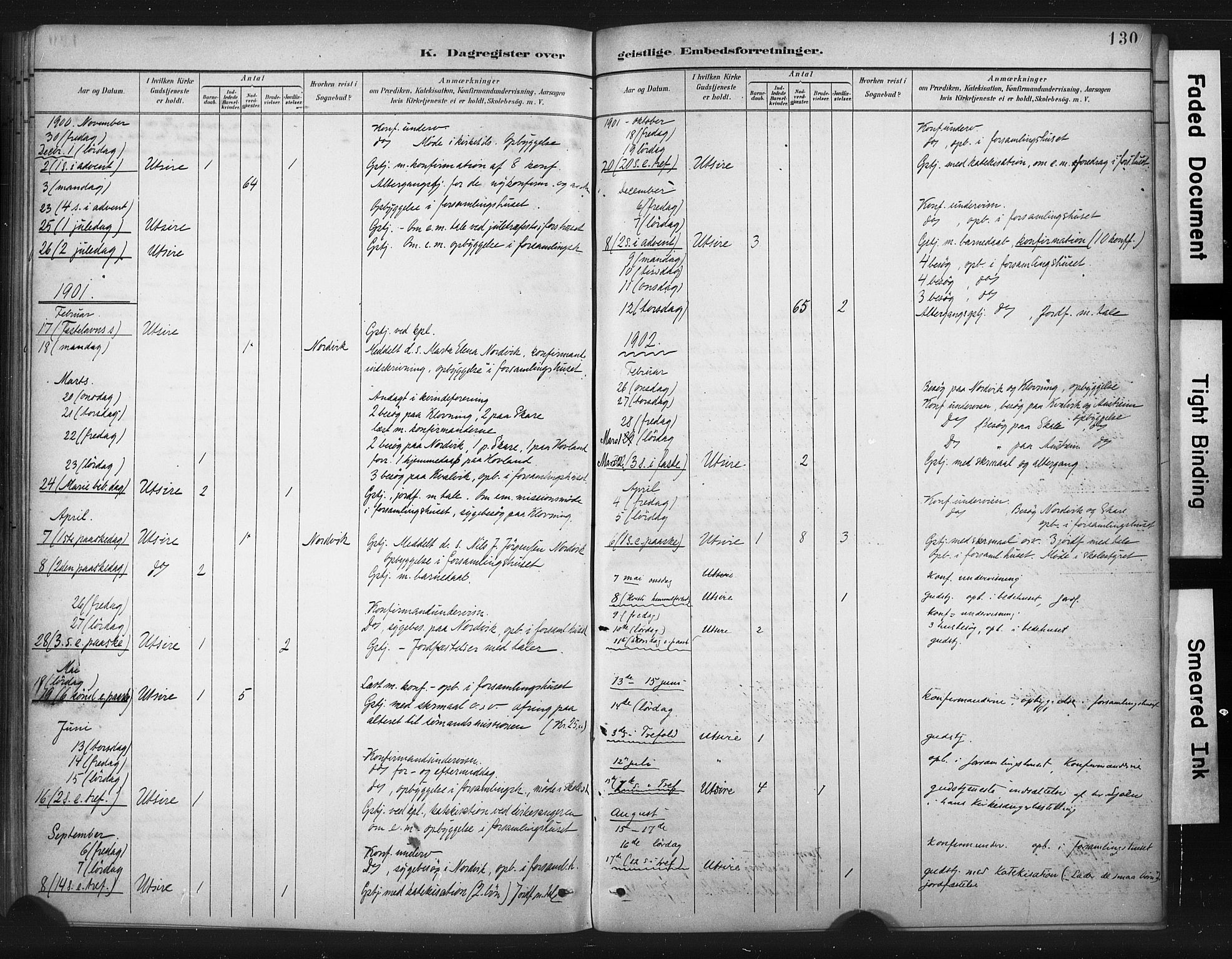 Torvastad sokneprestkontor, AV/SAST-A -101857/H/Ha/Haa/L0016: Parish register (official) no. A 15, 1883-1903, p. 130