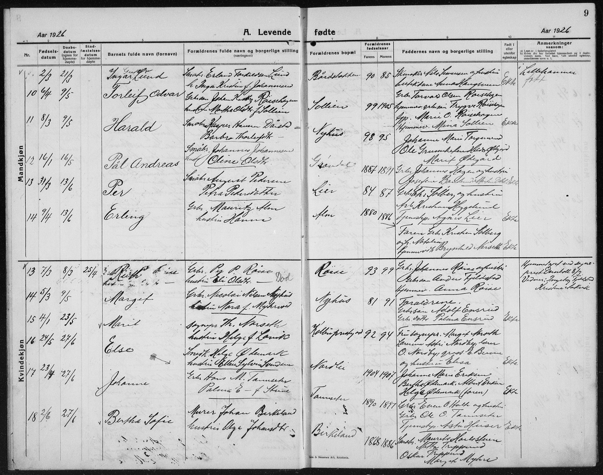 Kolbu prestekontor, AV/SAH-PREST-110/H/Ha/Hab/L0002: Parish register (copy) no. 2, 1925-1942, p. 9