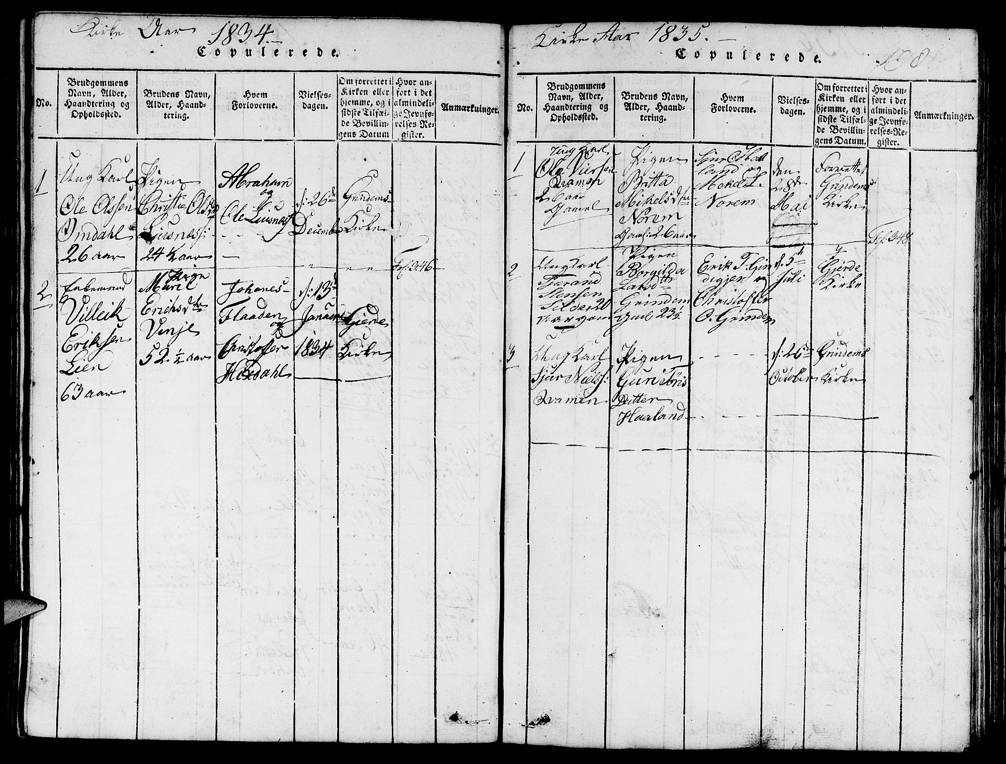 Etne sokneprestembete, SAB/A-75001/H/Hab: Parish register (copy) no. C 1, 1816-1841, p. 198