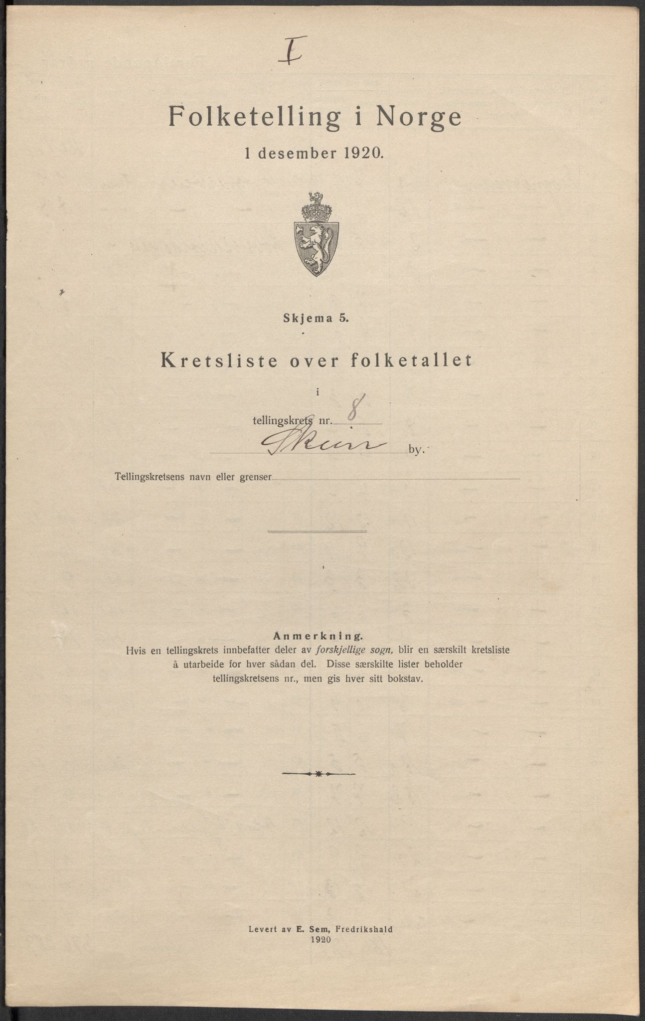 SAKO, 1920 census for Skien, 1920, p. 41