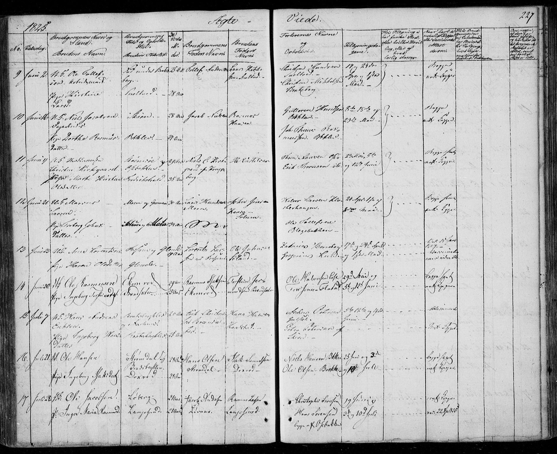 Gjerpen kirkebøker, AV/SAKO-A-265/F/Fa/L0005: Parish register (official) no. I 5, 1823-1829, p. 227