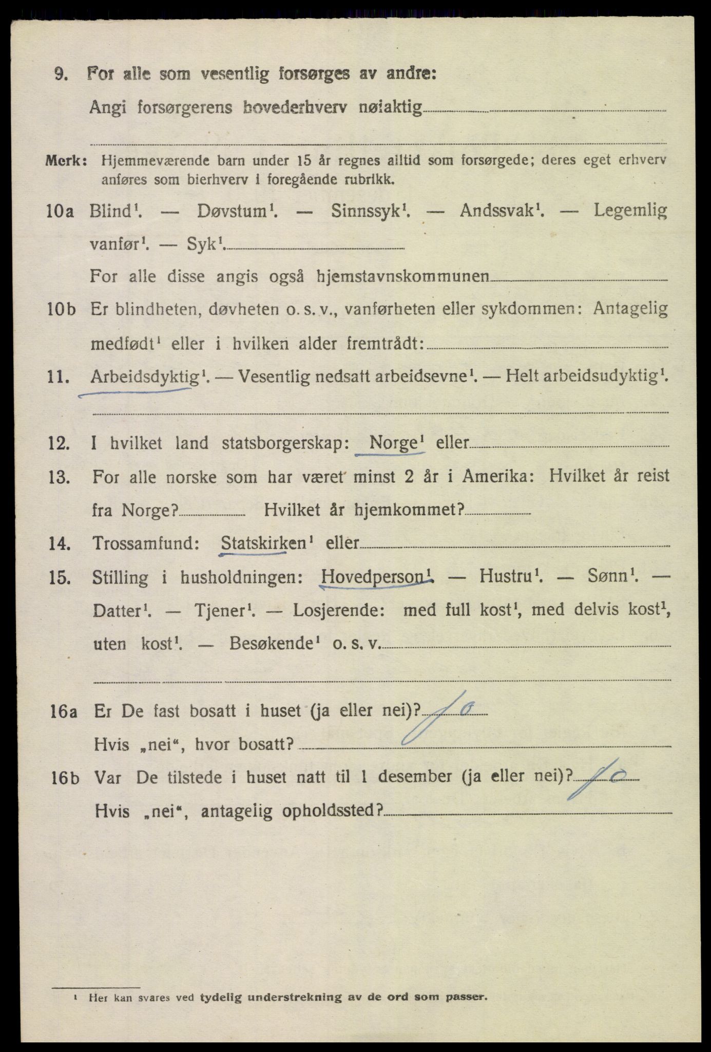 SAK, 1920 census for Holt, 1920, p. 7123