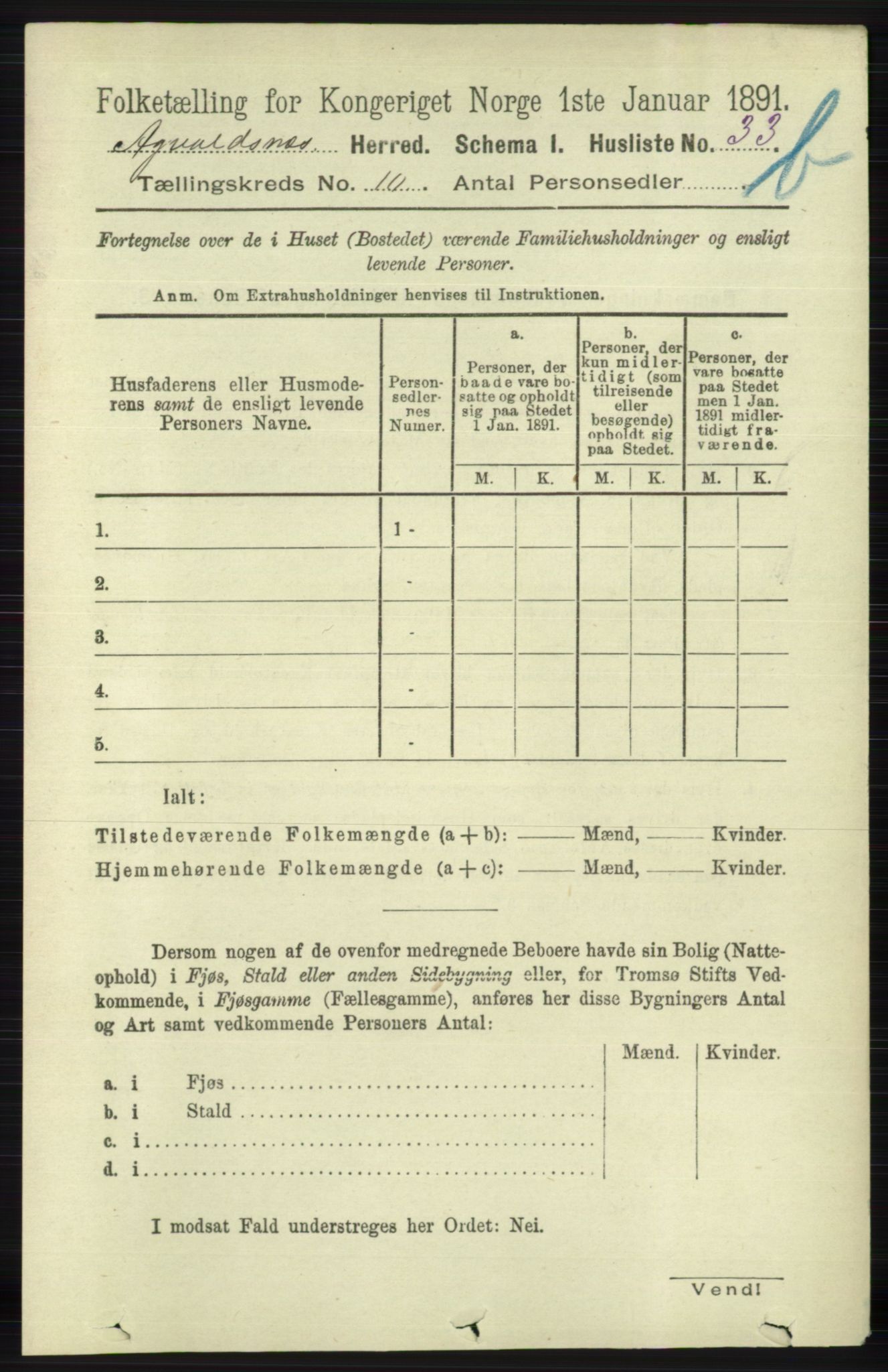 RA, 1891 census for 1147 Avaldsnes, 1891, p. 5787